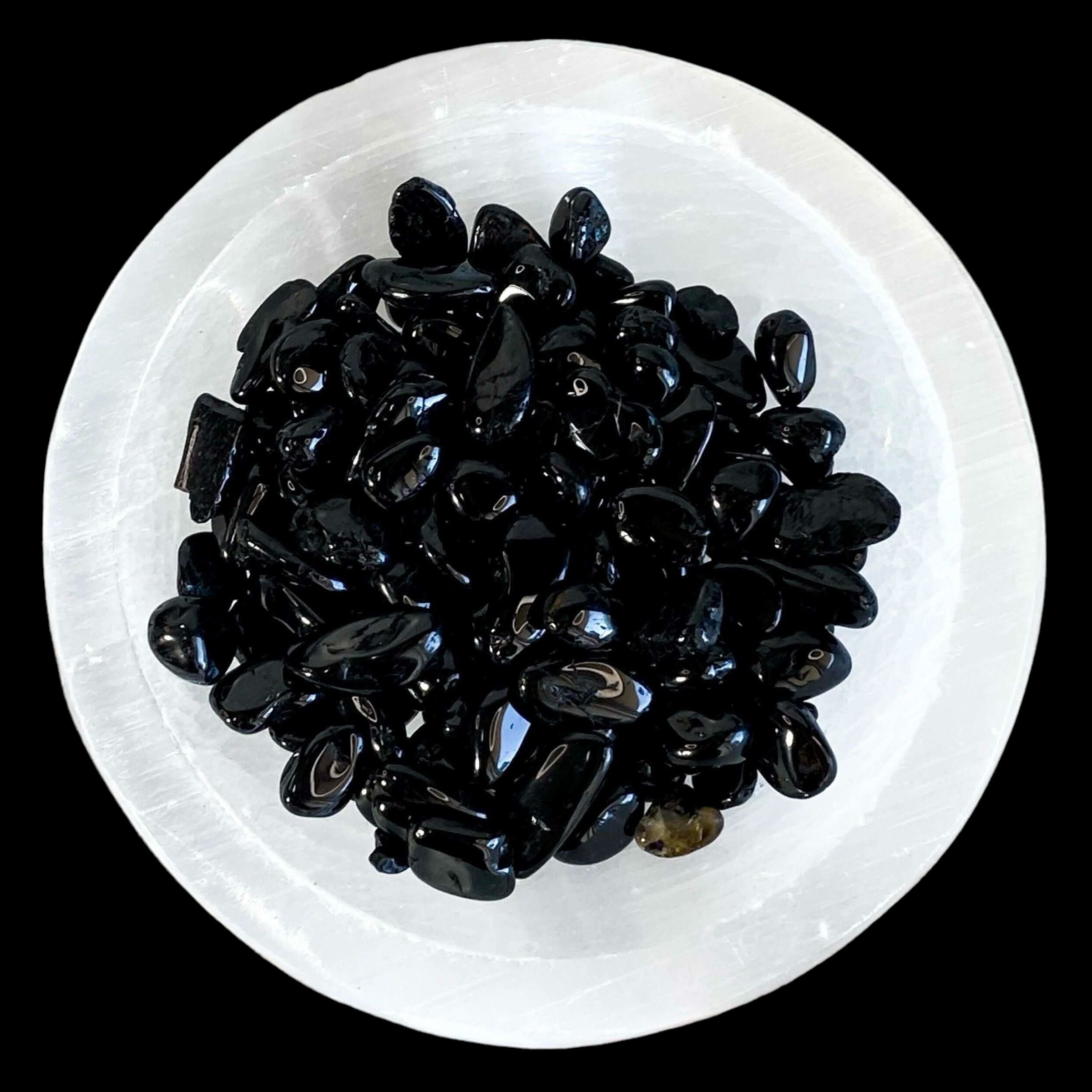 Black Tourmaline Chips | 100 gram Lot - Mooncat Crystals