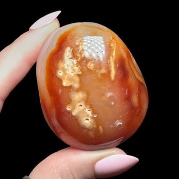 Carnelian Palm Stone | Stock A - Mooncat Crystals