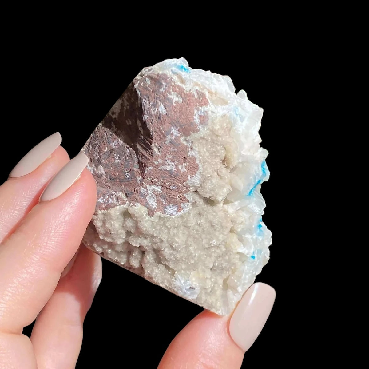 Cavansite and Stilbite - Mooncat Crystals