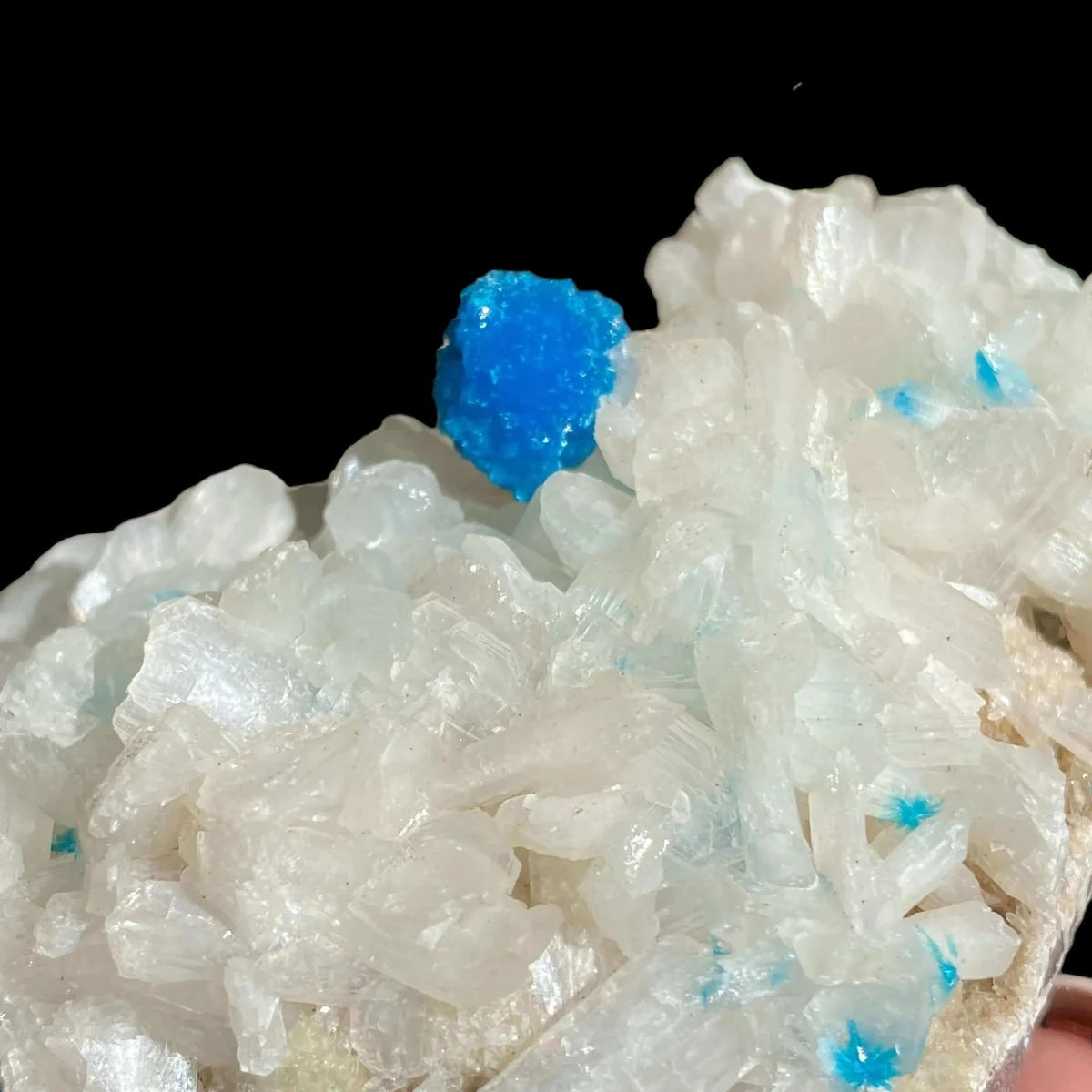 Cavansite and Stilbite - Mooncat Crystals