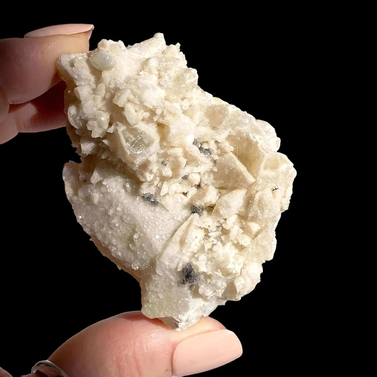 Druzy Pink Danburite with Calcite | Stock DD - Mooncat Crystals