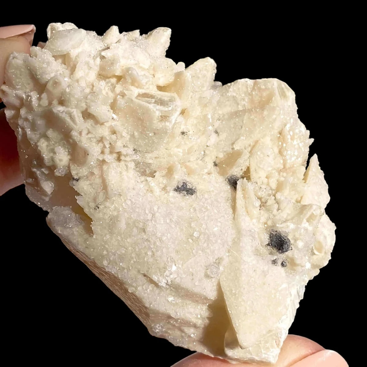 Druzy Pink Danburite with Calcite | Stock DD - Mooncat Crystals