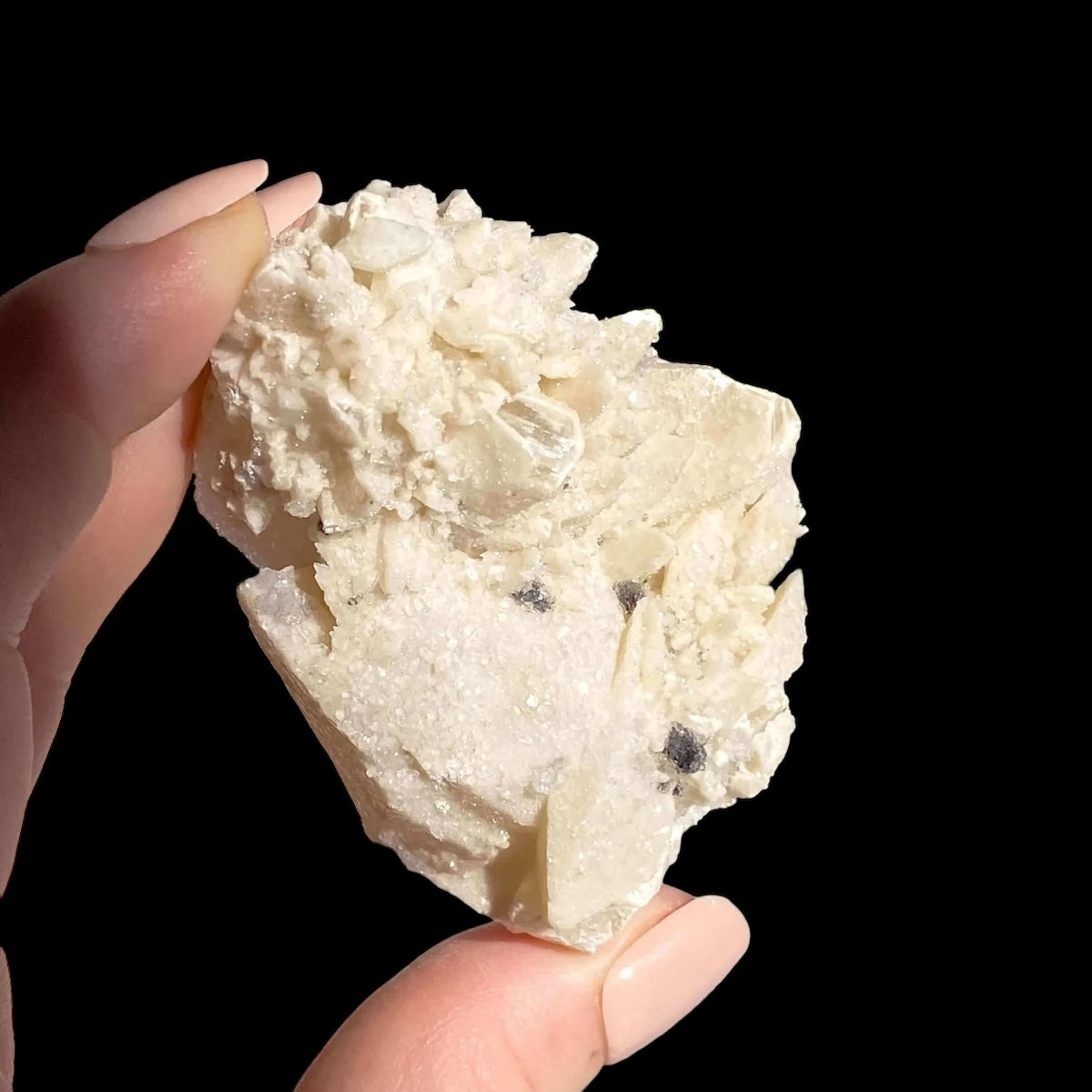Druzy Pink Danburite with Calcite | Stock DD - Mooncat Crystals