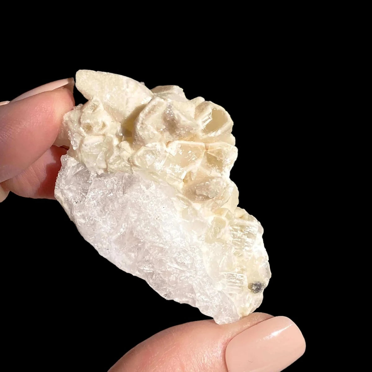Druzy Pink Danburite with Calcite | Stock DD - Mooncat Crystals