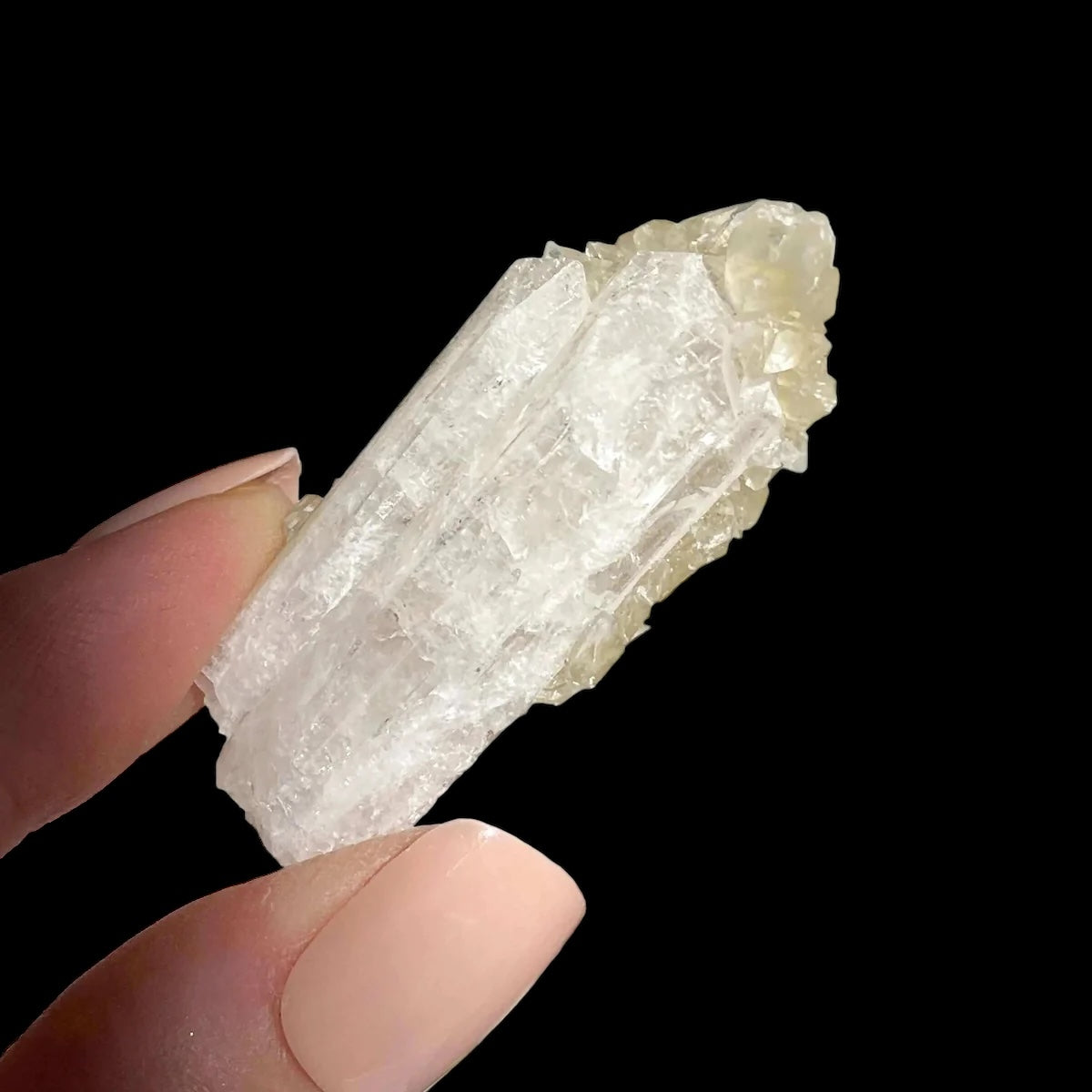 Druzy Pink Danburite with UV-Reactive Calcite | Stock QQ - Mooncat Crystals
