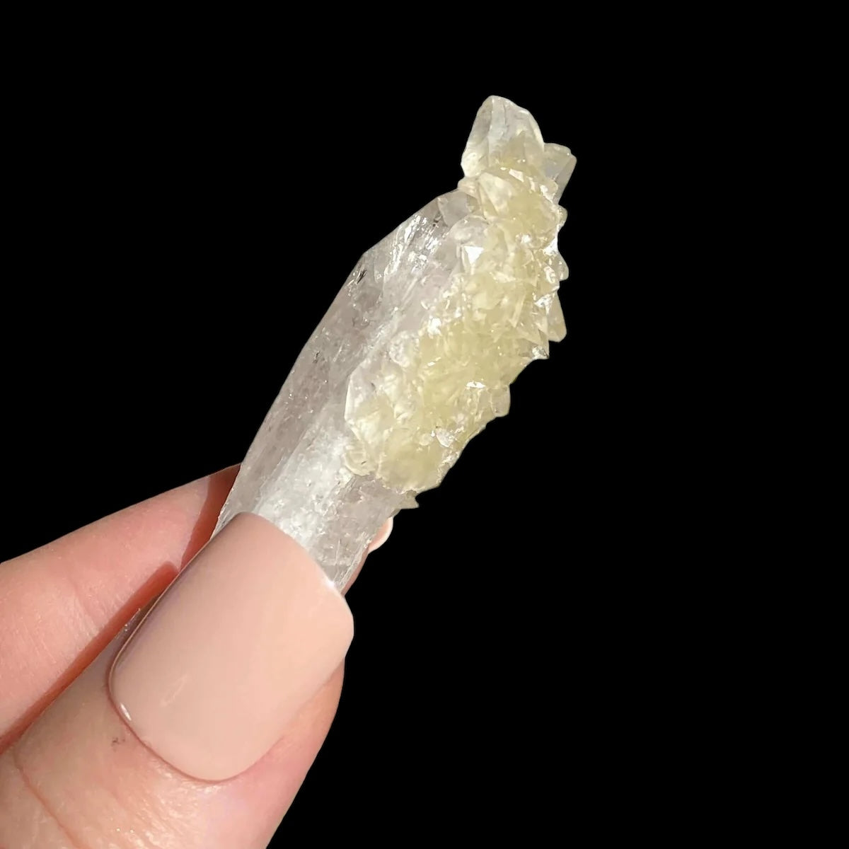 Druzy Pink Danburite with UV-Reactive Calcite | Stock QQ - Mooncat Crystals