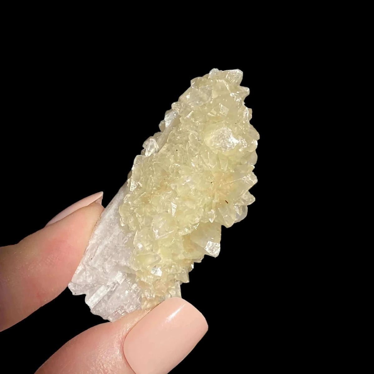 Druzy Pink Danburite with UV-Reactive Calcite | Stock RR - Mooncat Crystals