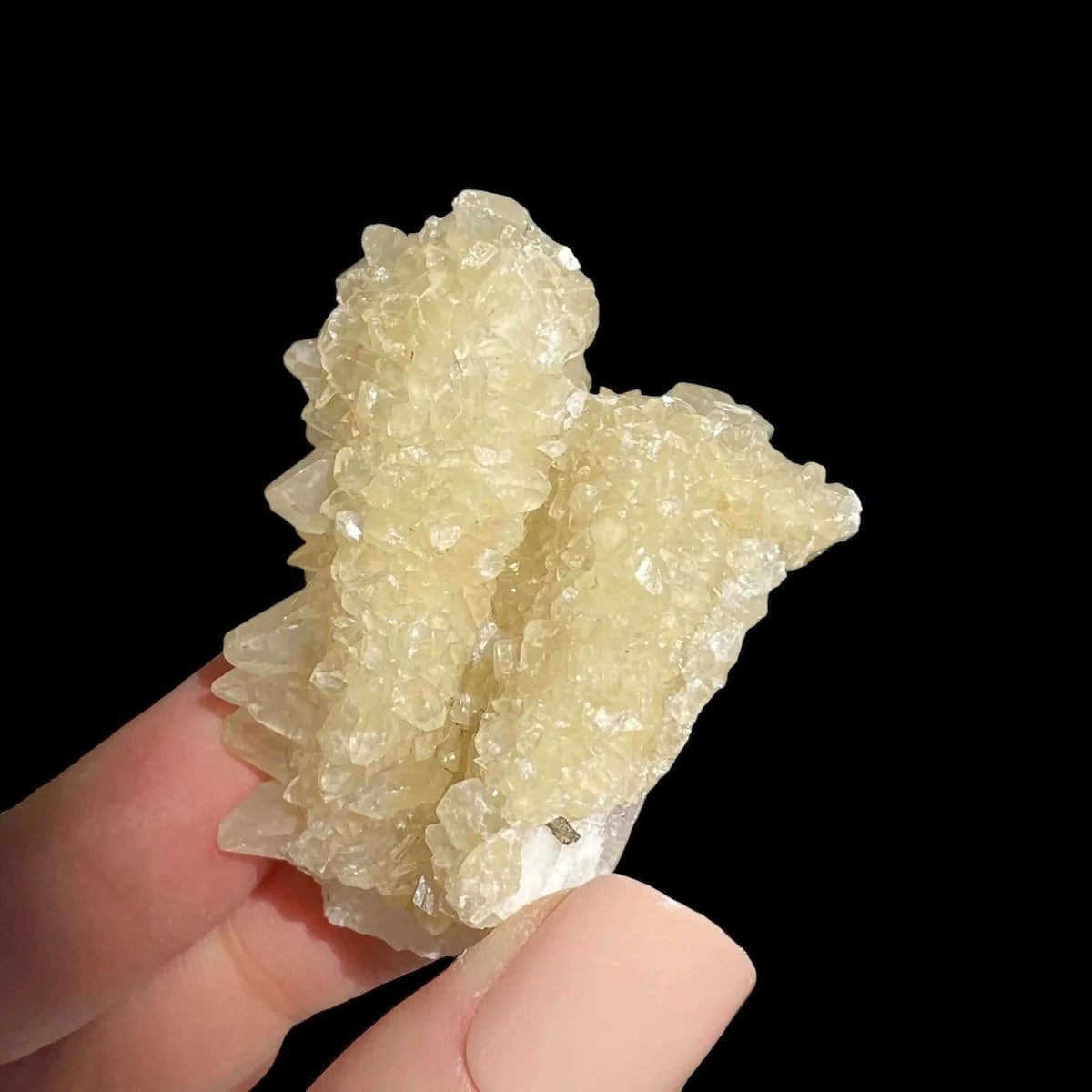Druzy Pink Danburite with UV-Reactive Calcite | Stock TT - Mooncat Crystals