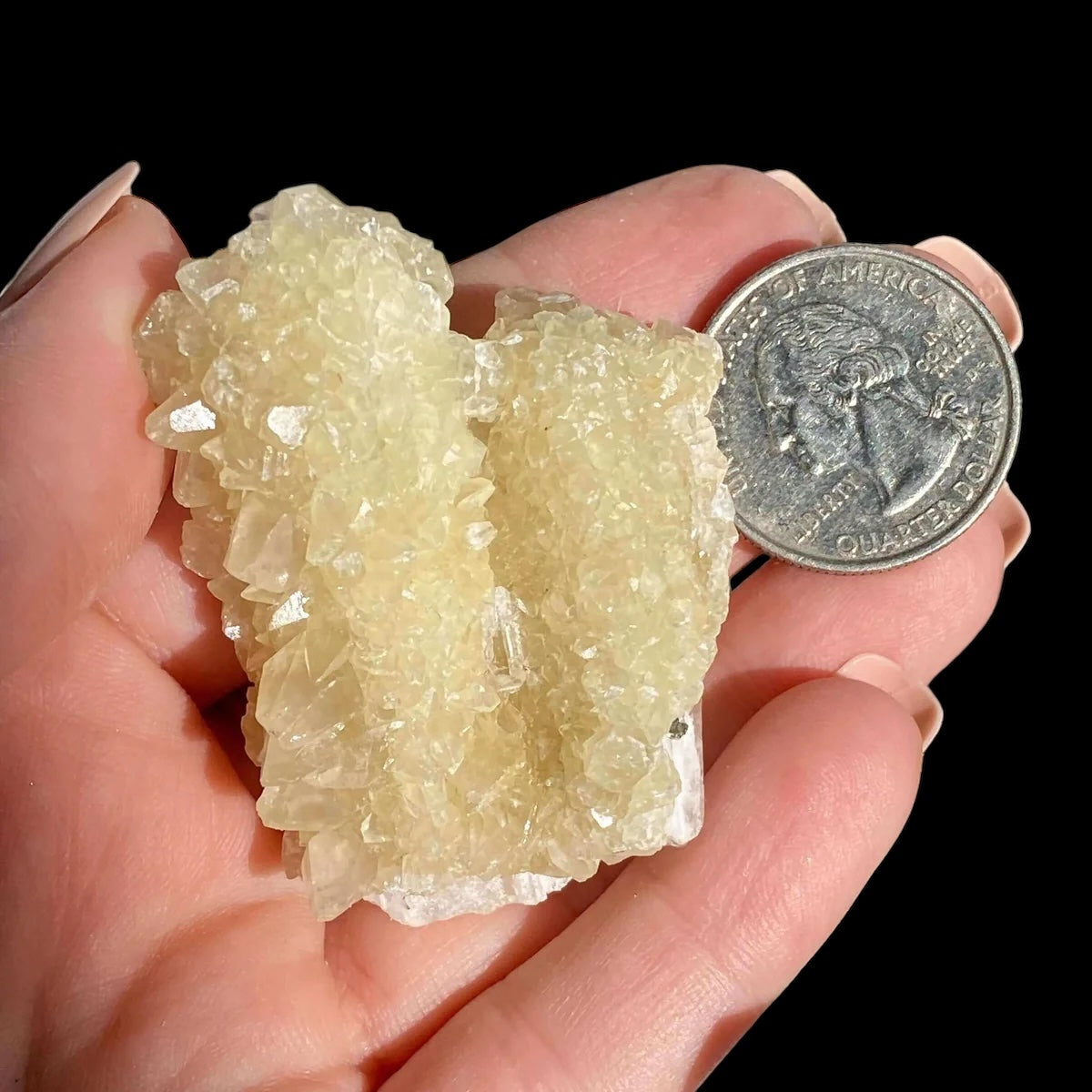 Druzy Pink Danburite with UV-Reactive Calcite | Stock TT - Mooncat Crystals