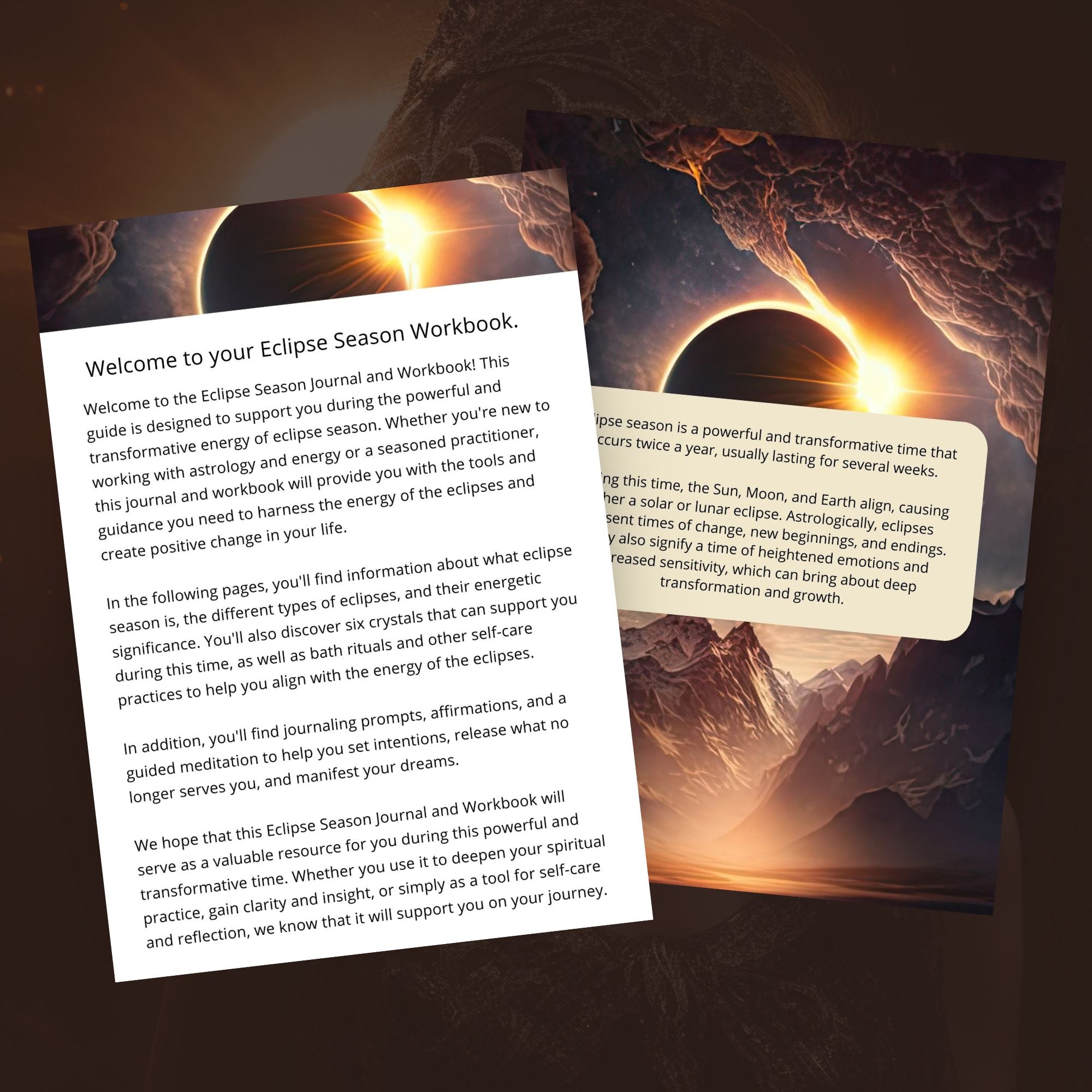 Eclipse Season Journal | Instant Download - Mooncat Crystals
