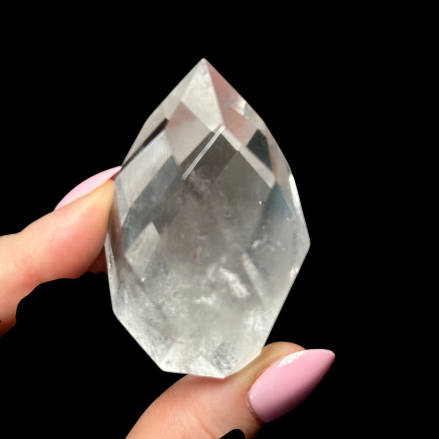 Faceted Quartz Flame - Mooncat Crystals