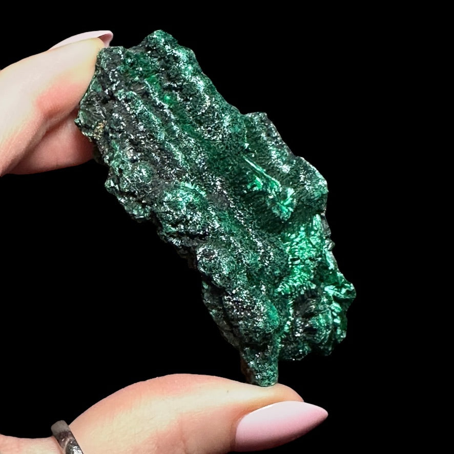Fibrous Malachite - Mooncat Crystals