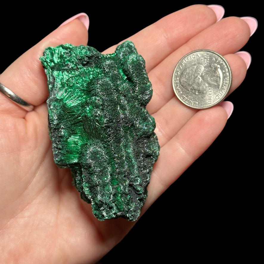 Fibrous Malachite - Mooncat Crystals