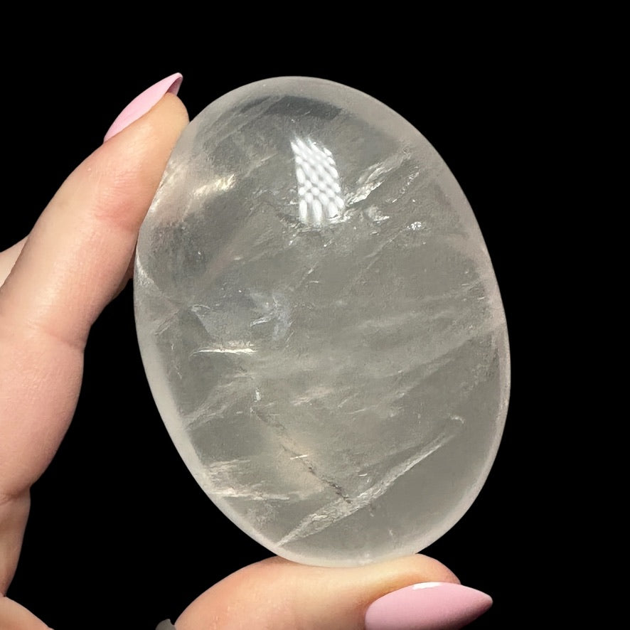 Girasol Quartz Palm Stone - Mooncat Crystals