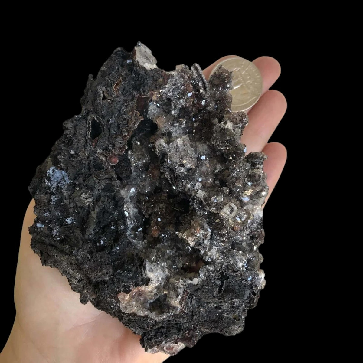 Goethite with Cinnabar - Mooncat Crystals