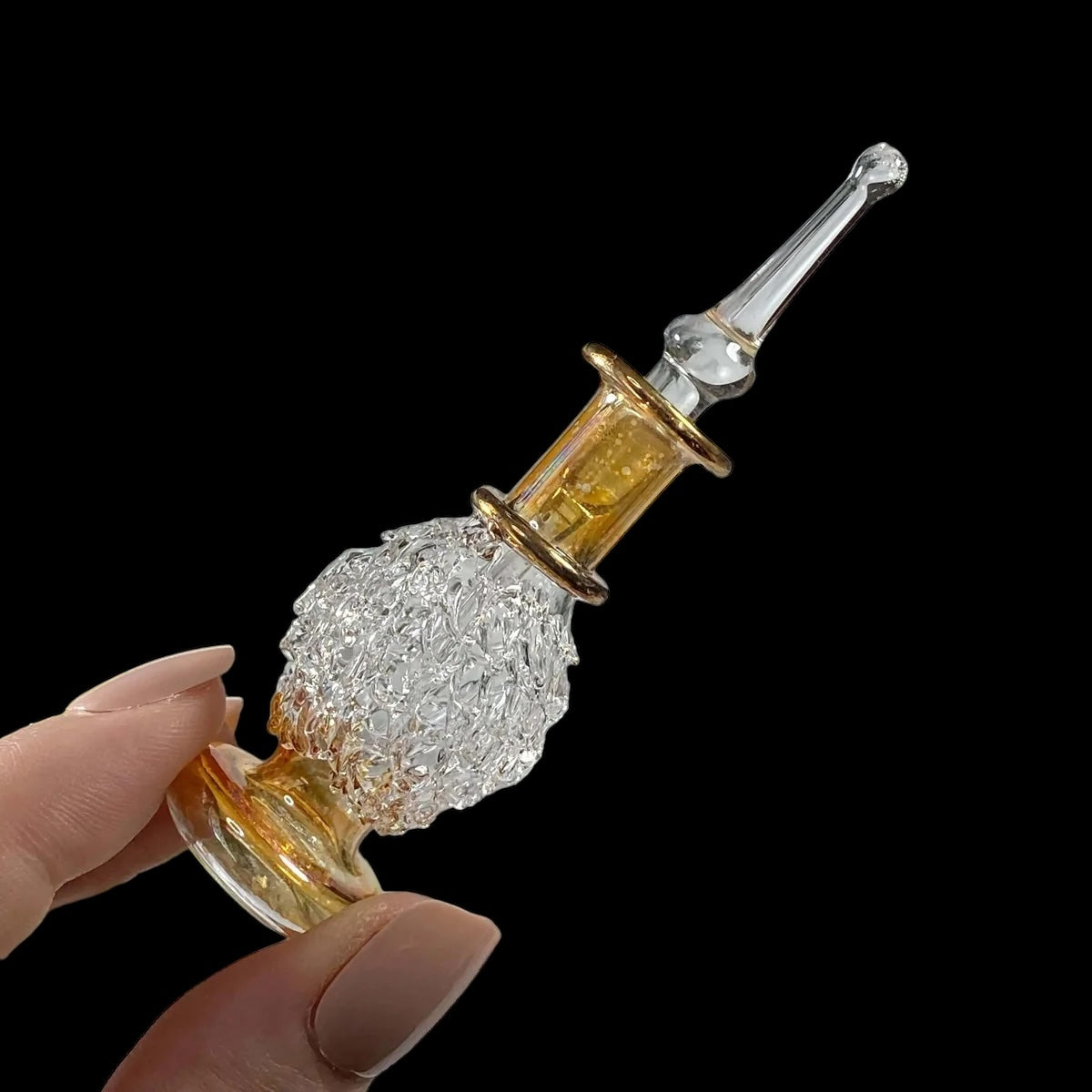 Hand-Painted Egyptian Glass Perfume Bottle | Stock D - Mooncat Crystals