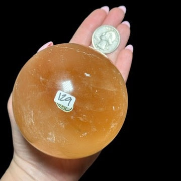 Honey Calcite Sphere | Stock A - Mooncat Crystals