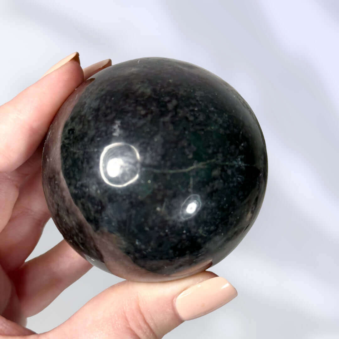 Nephrite Jade Sphere ~81mm  | Stock A