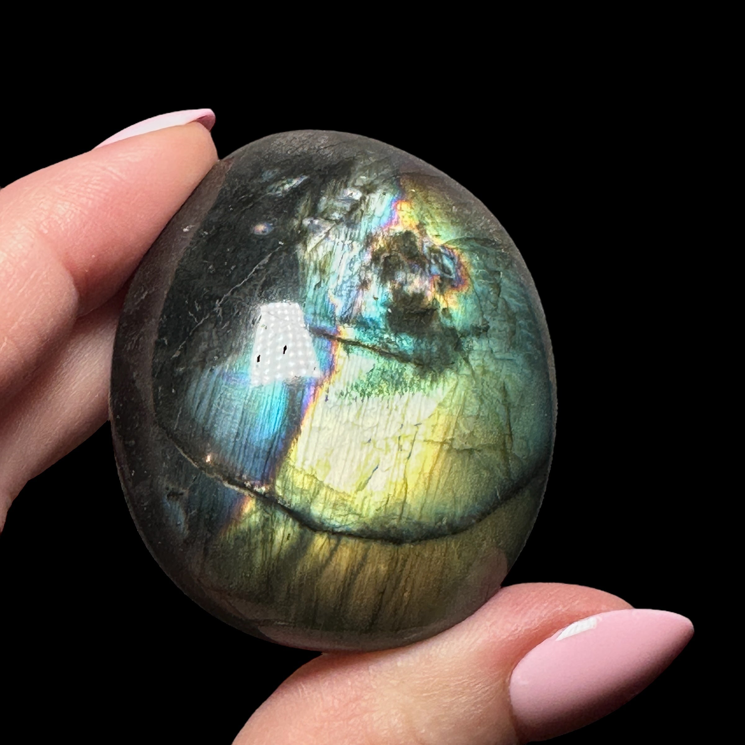 Labradorite Palm Stone | Stock B - Mooncat Crystals