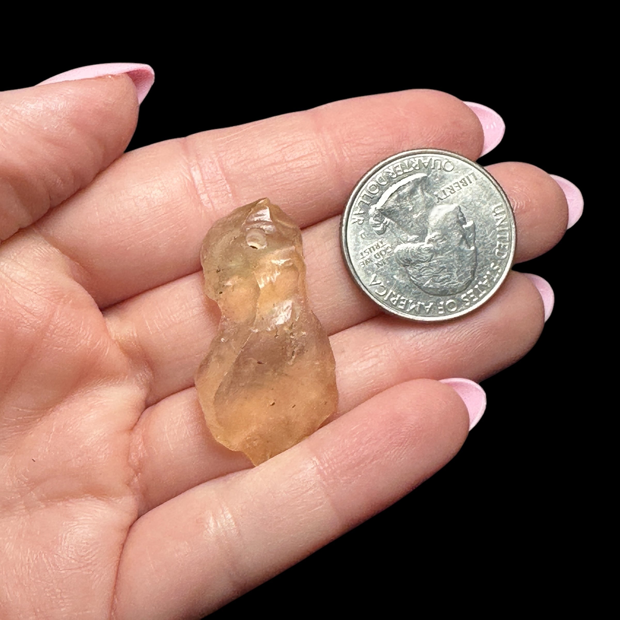 Libyan Desert Glass - Drilled - Mooncat Crystals