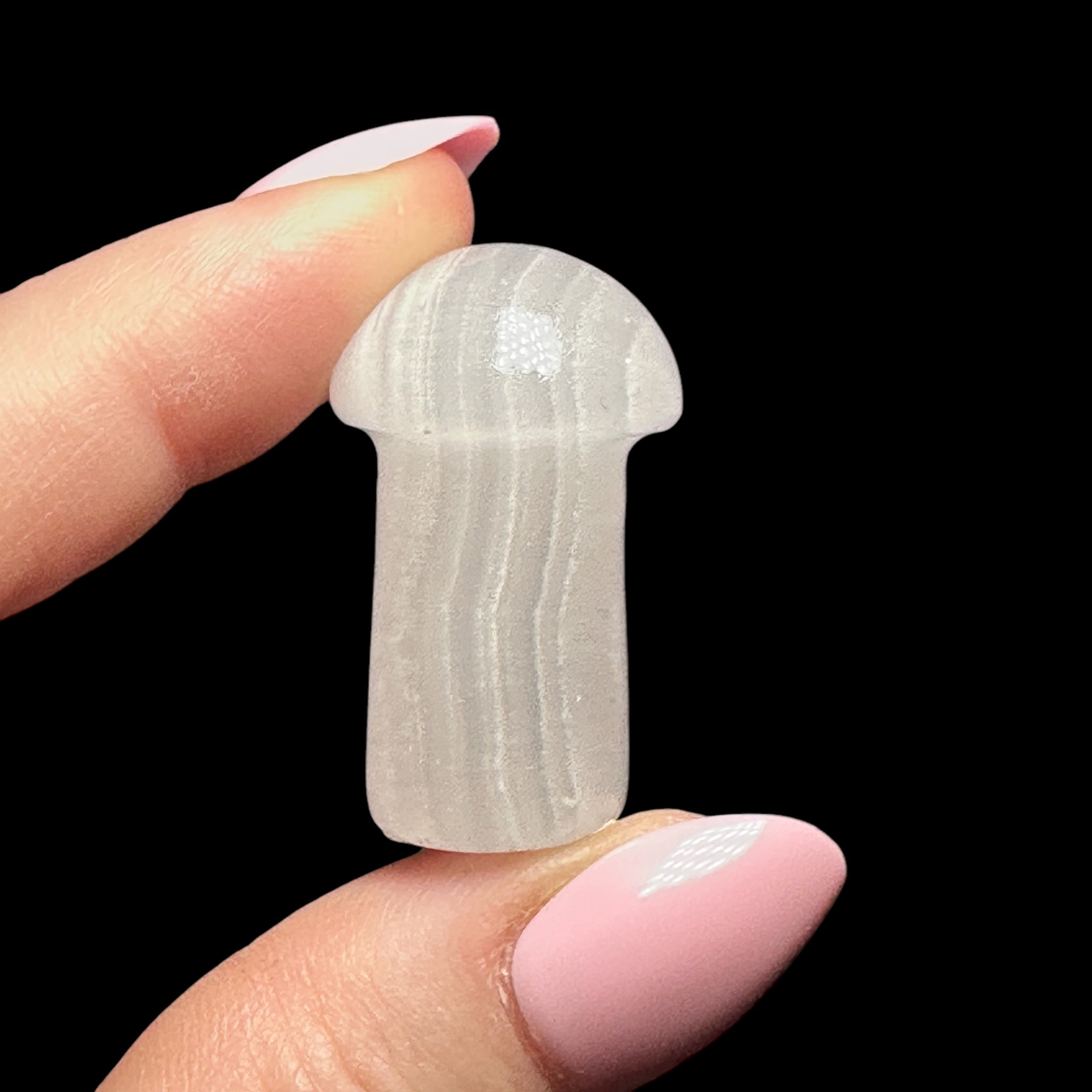Mangano Calcite Mushroom (UV Reactive) - Mooncat Crystals