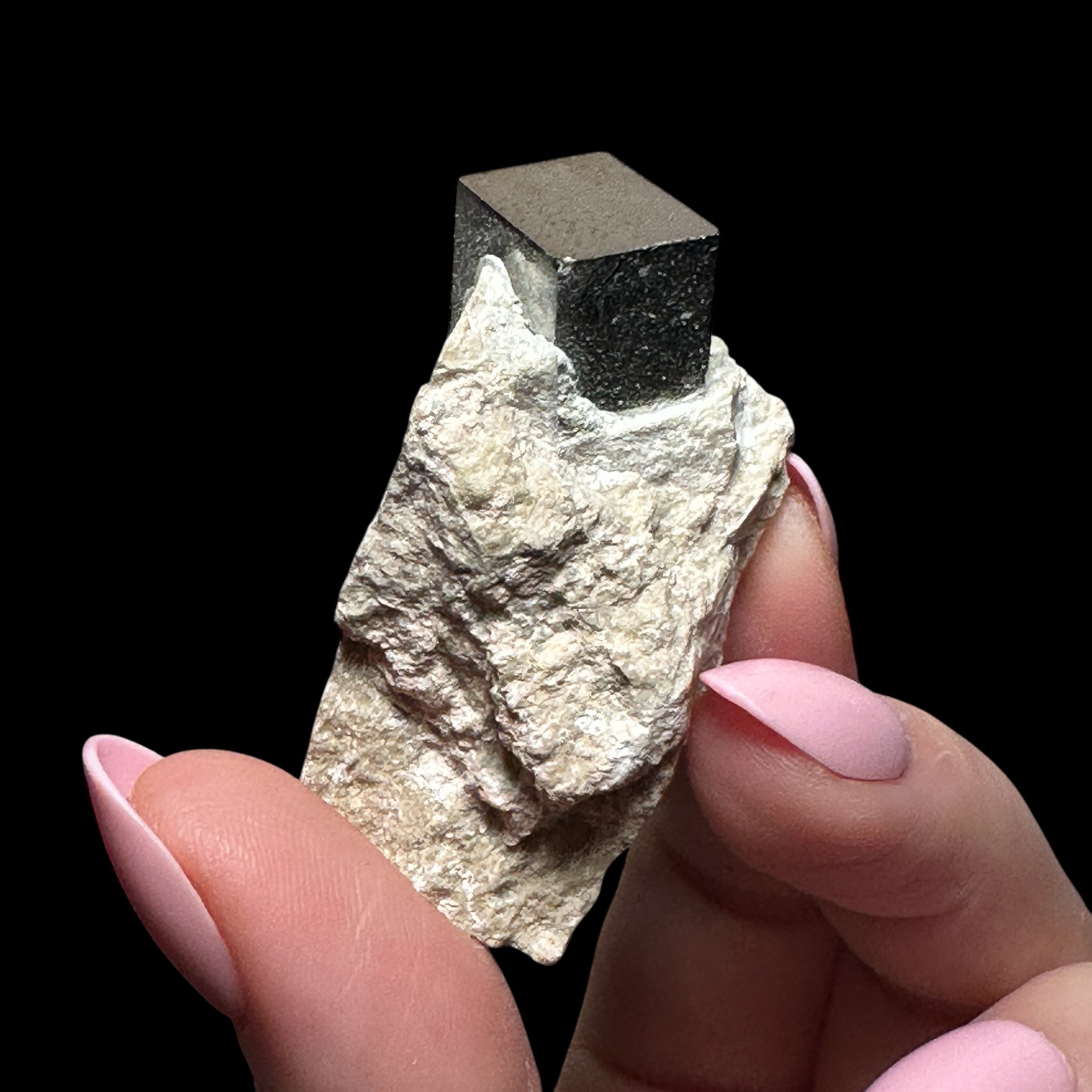Natural Pyrite Cube on Matrix | Stock B - Mooncat Crystals