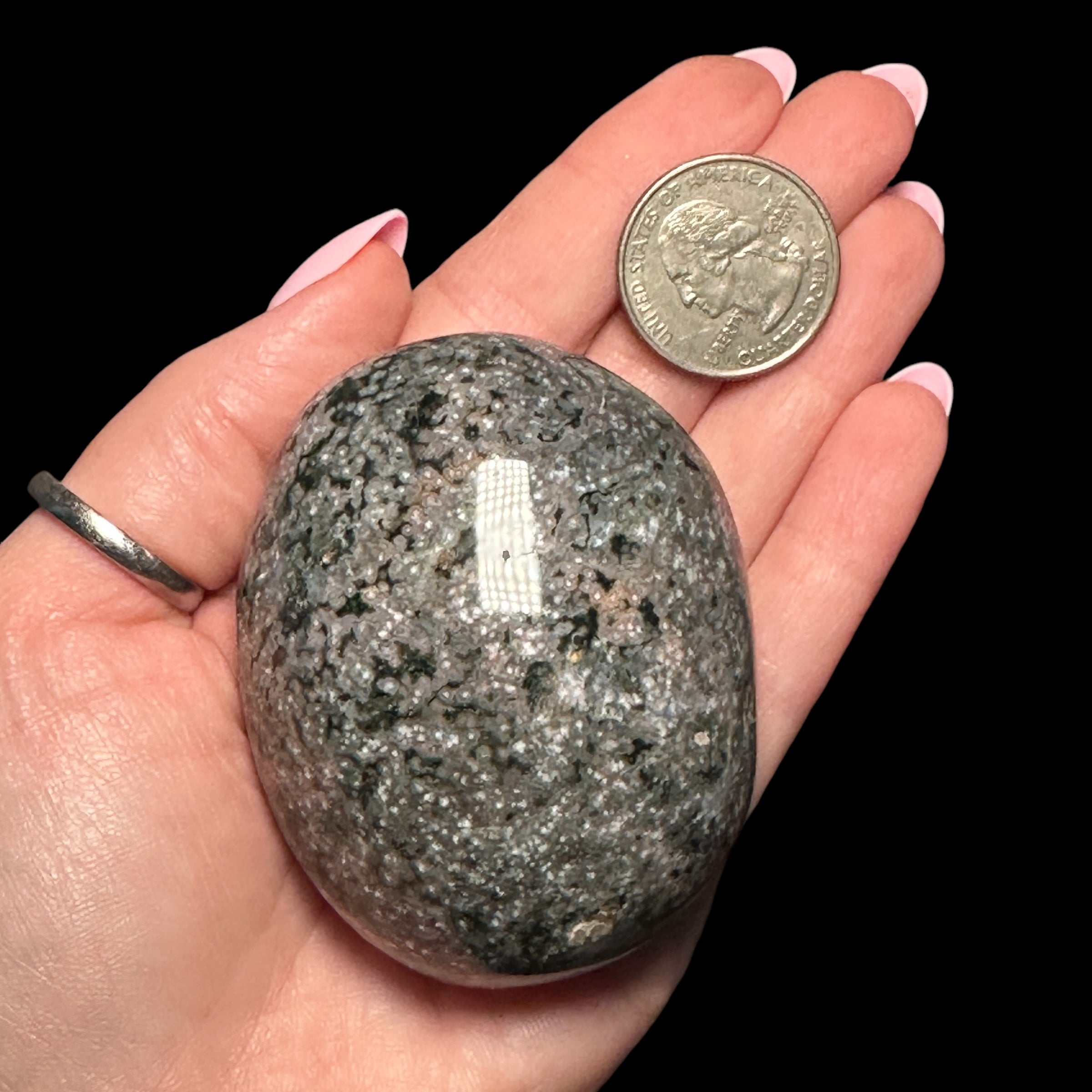 Ocean Jasper Palm Stone - Mooncat Crystals