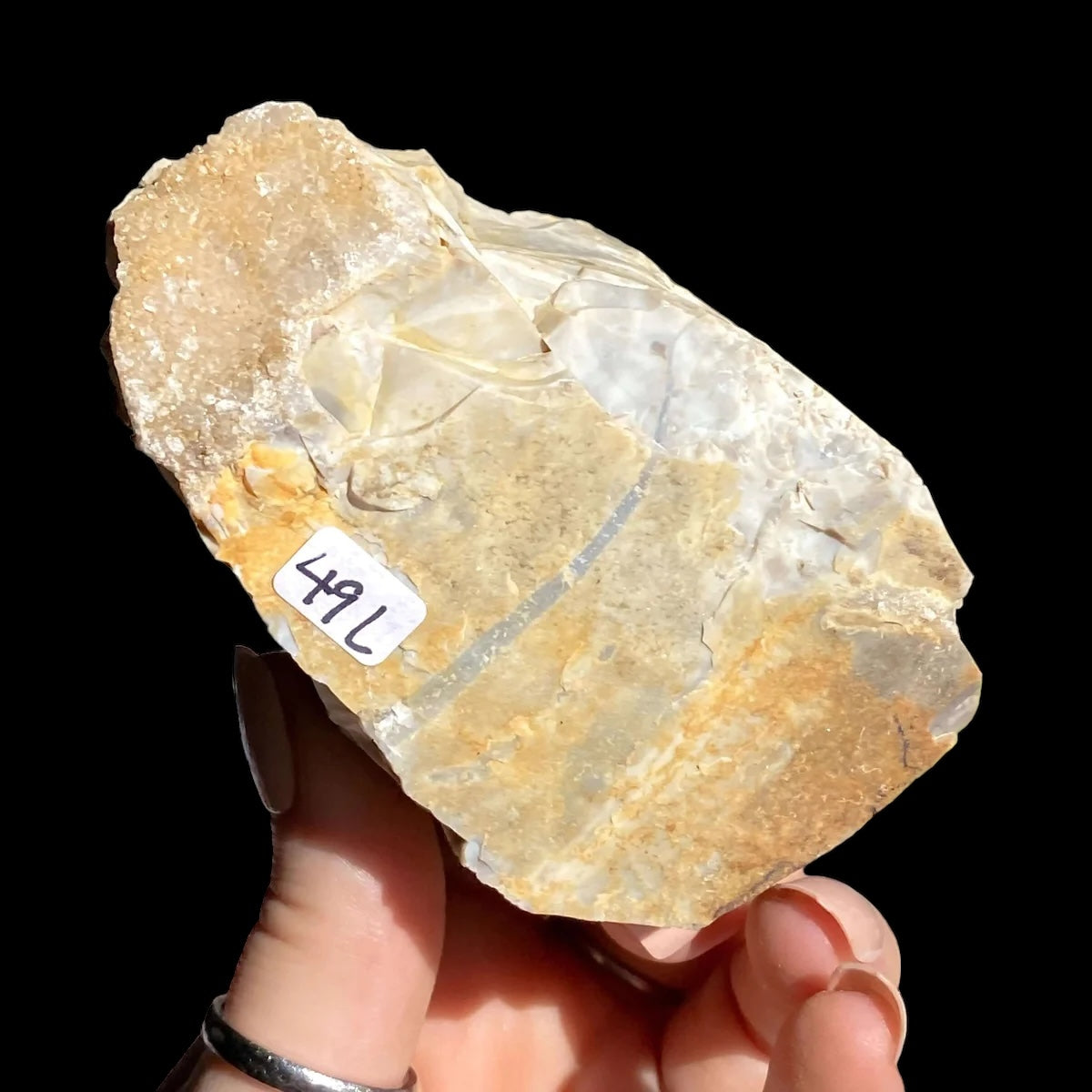Ohio Flint with Druzy Quartz | Stock L - Mooncat Crystals