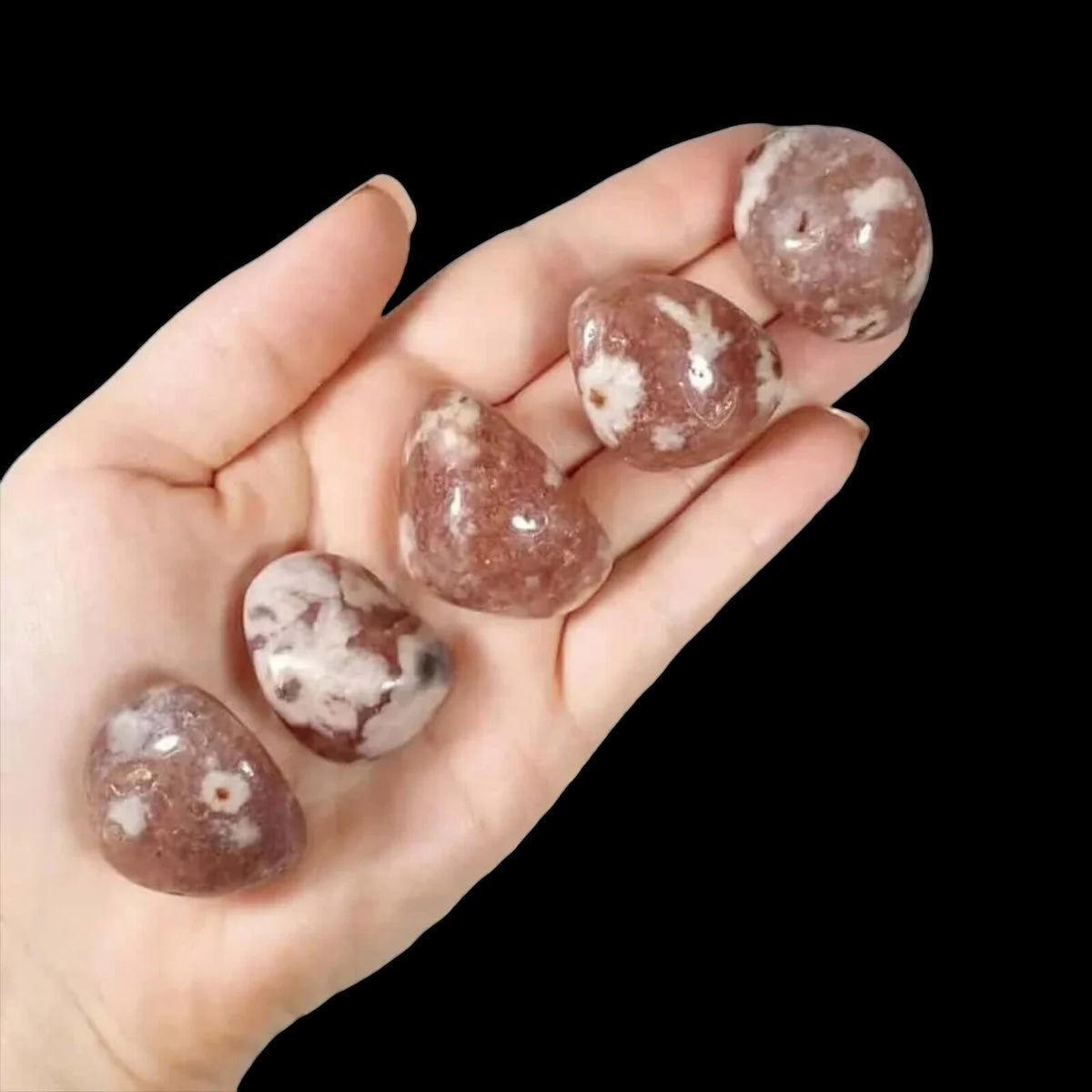 Rare Red Amethyst Tumbles | Set of 2 - Mooncat Crystals