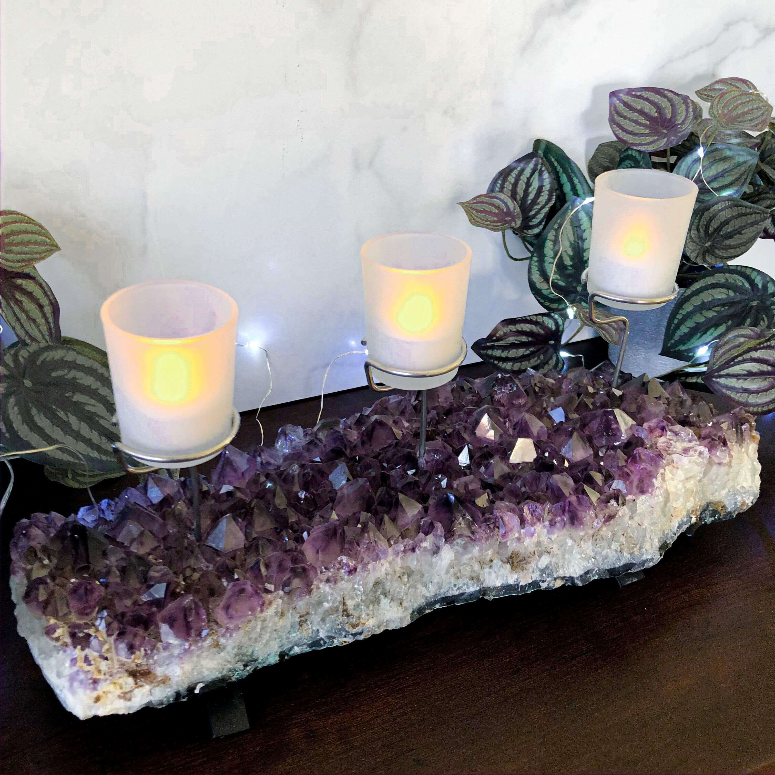 Amethyst Candelabra for Relaxation and Peace | Stock D Mooncat Crystals