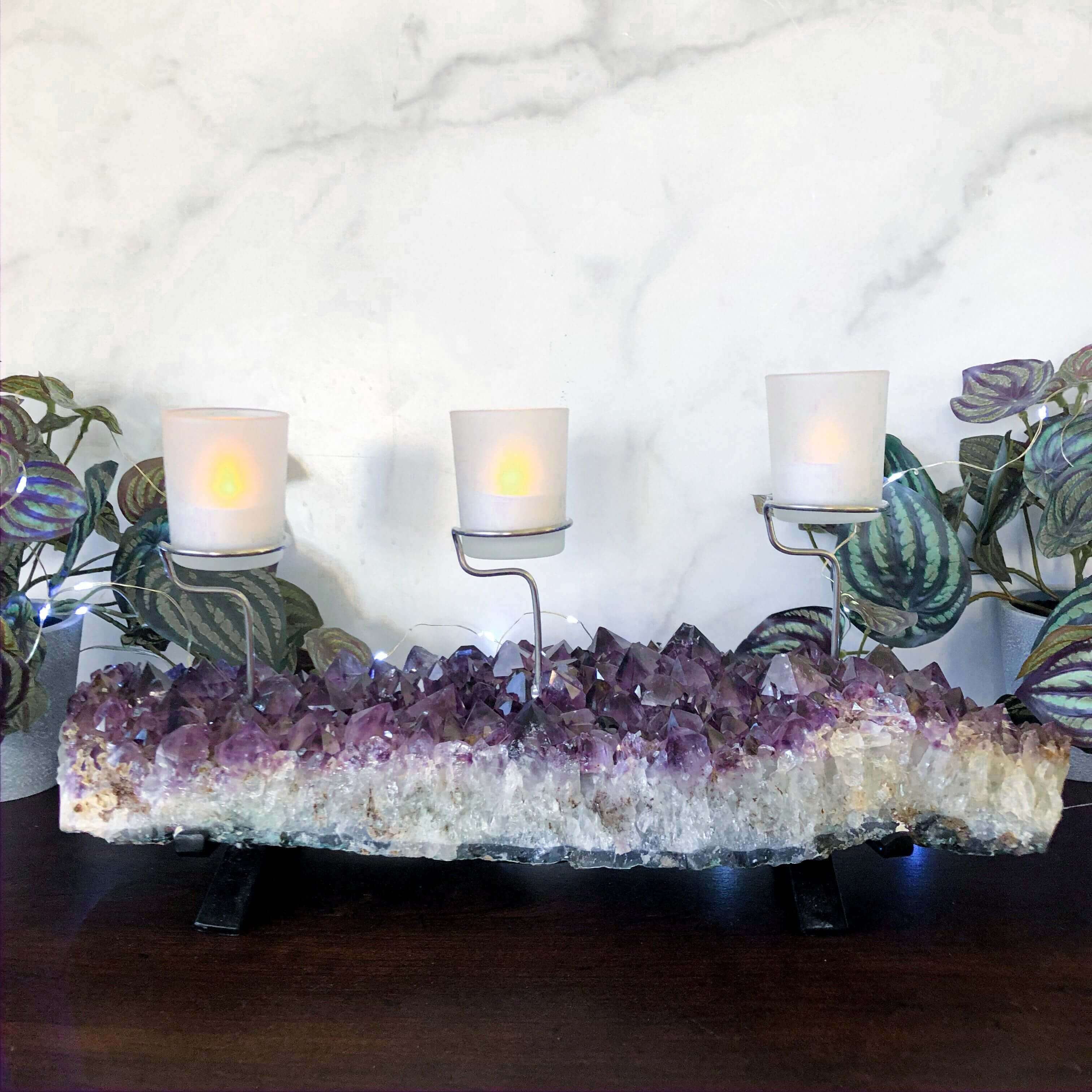 Amethyst Candelabra for Relaxation and Peace | Stock D Mooncat Crystals