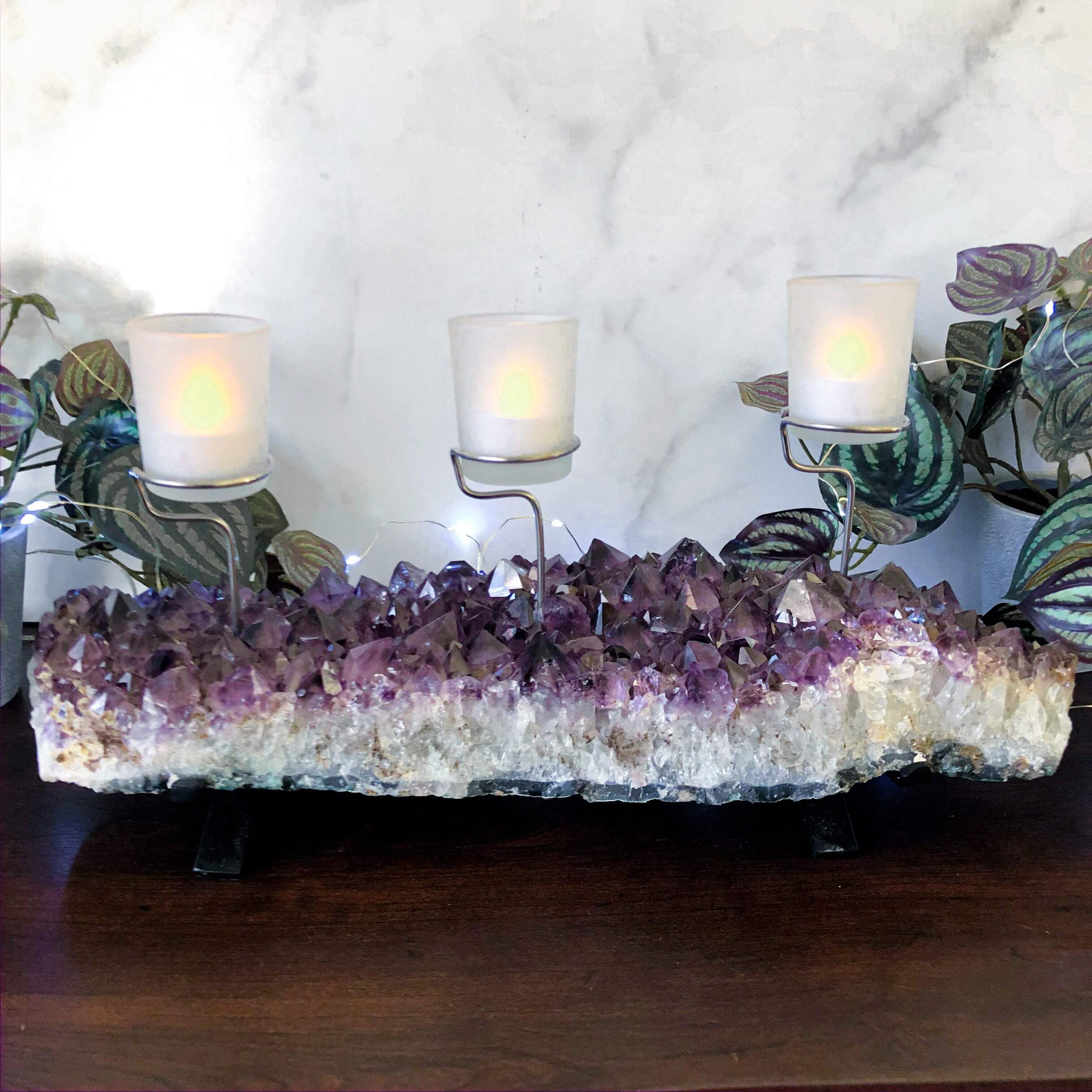 Amethyst Candelabra for Relaxation and Peace | Stock D Mooncat Crystals