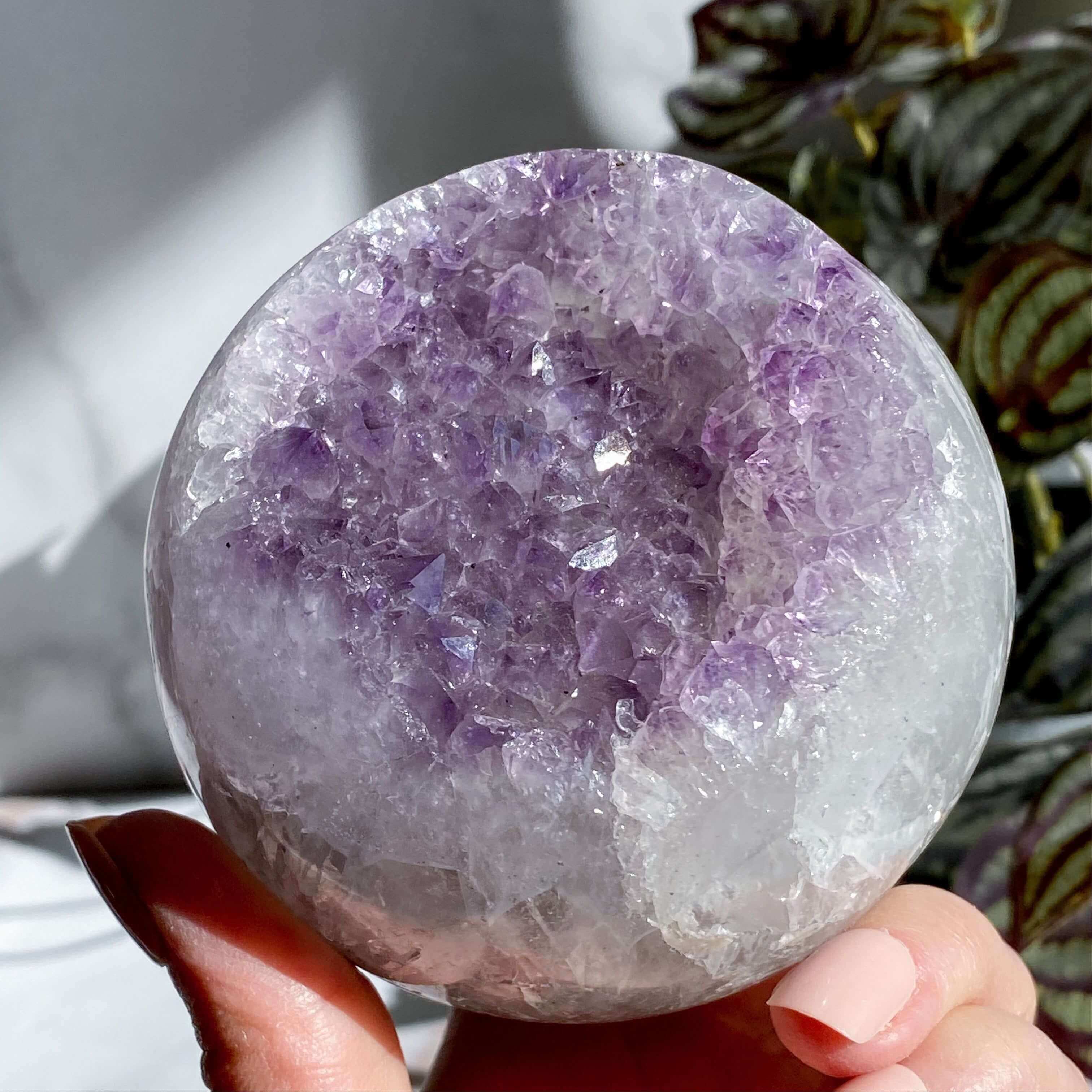 Amethyst Geode Sphere - 87mm | Stock J Mooncat Crystals
