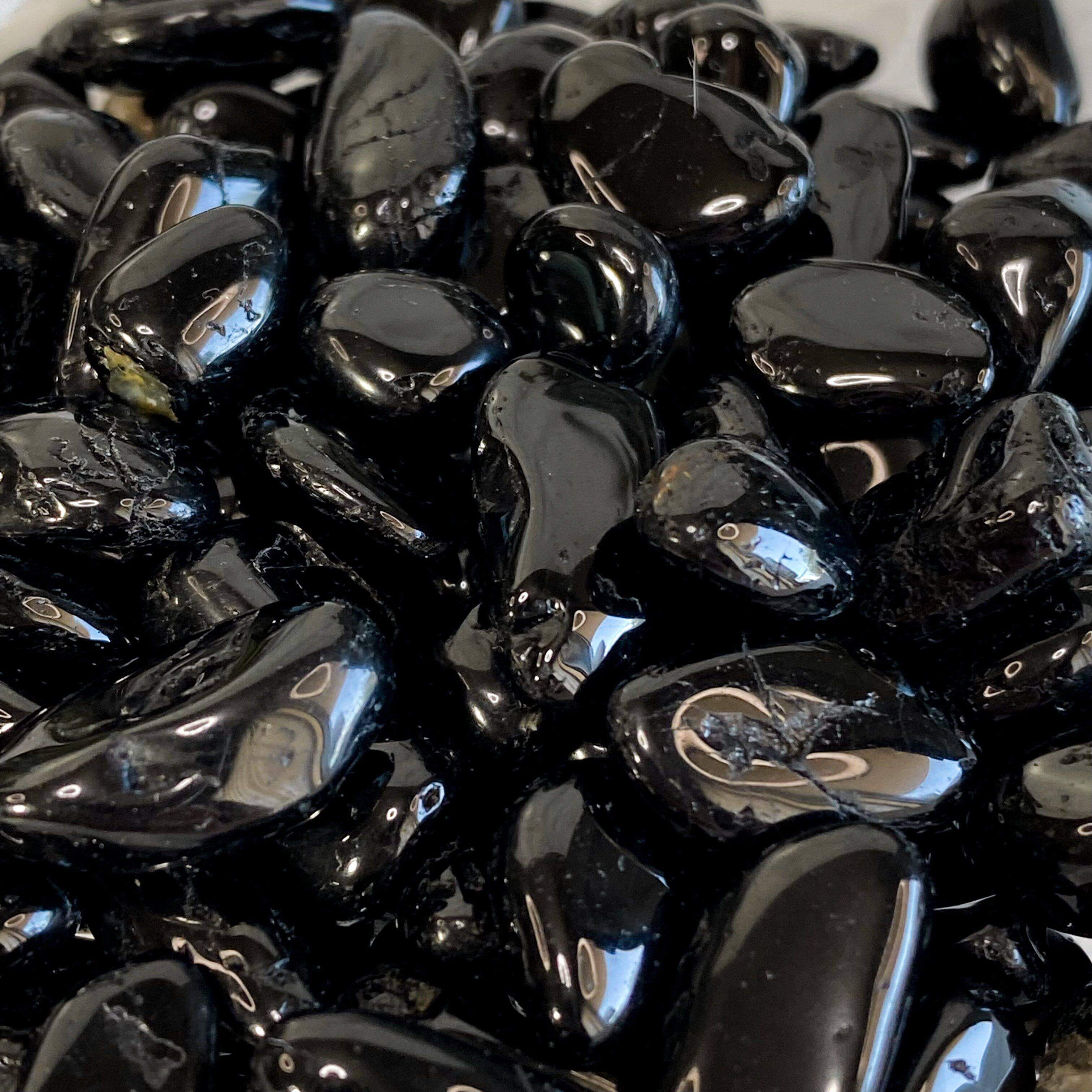 Black Tourmaline Chips | 100 gram Lot Mooncat Crystals