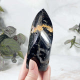 Black Tourmaline Flame | Stock B Mooncat Crystals