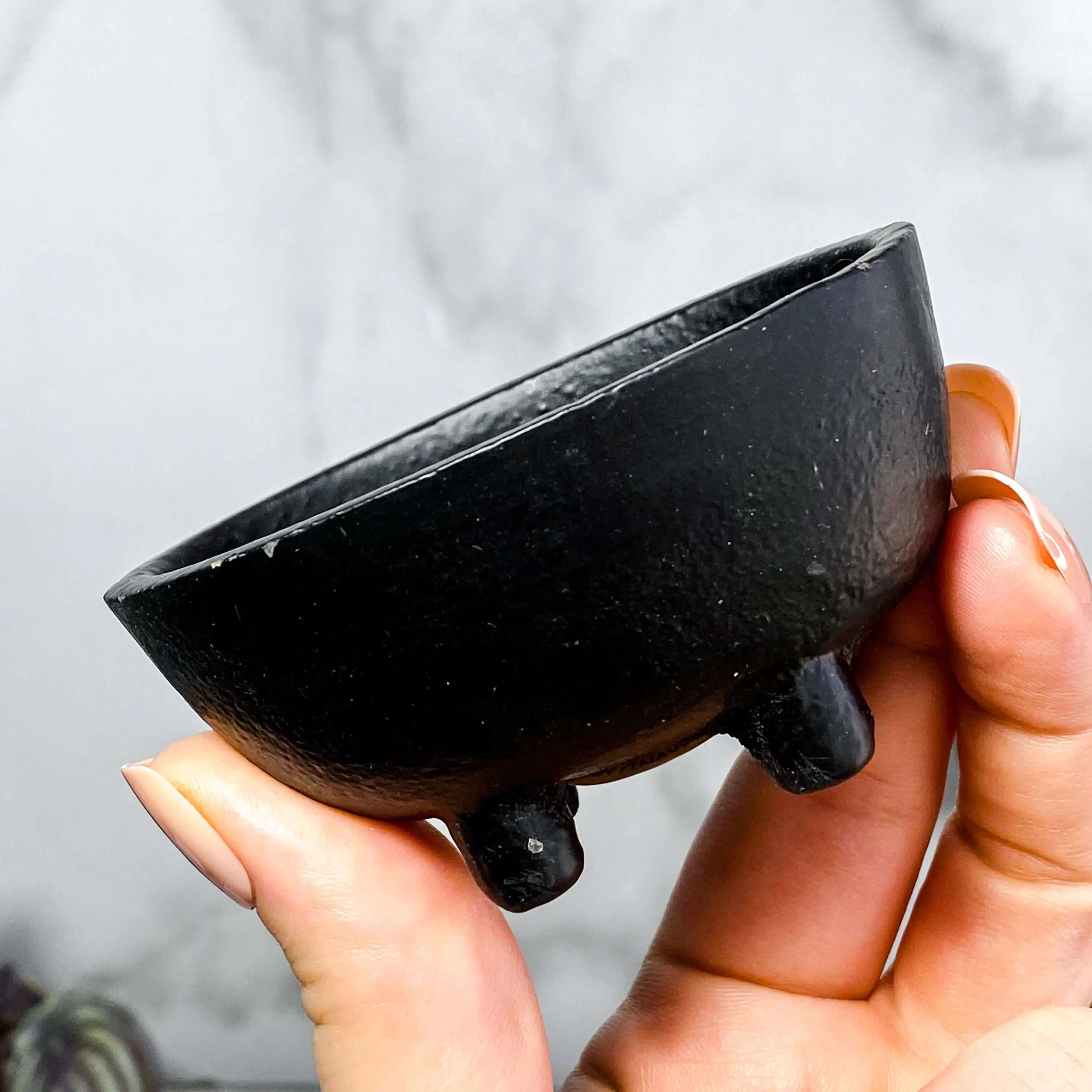 Cast Iron Incense Burner Cauldron | Small Mooncat Crystals