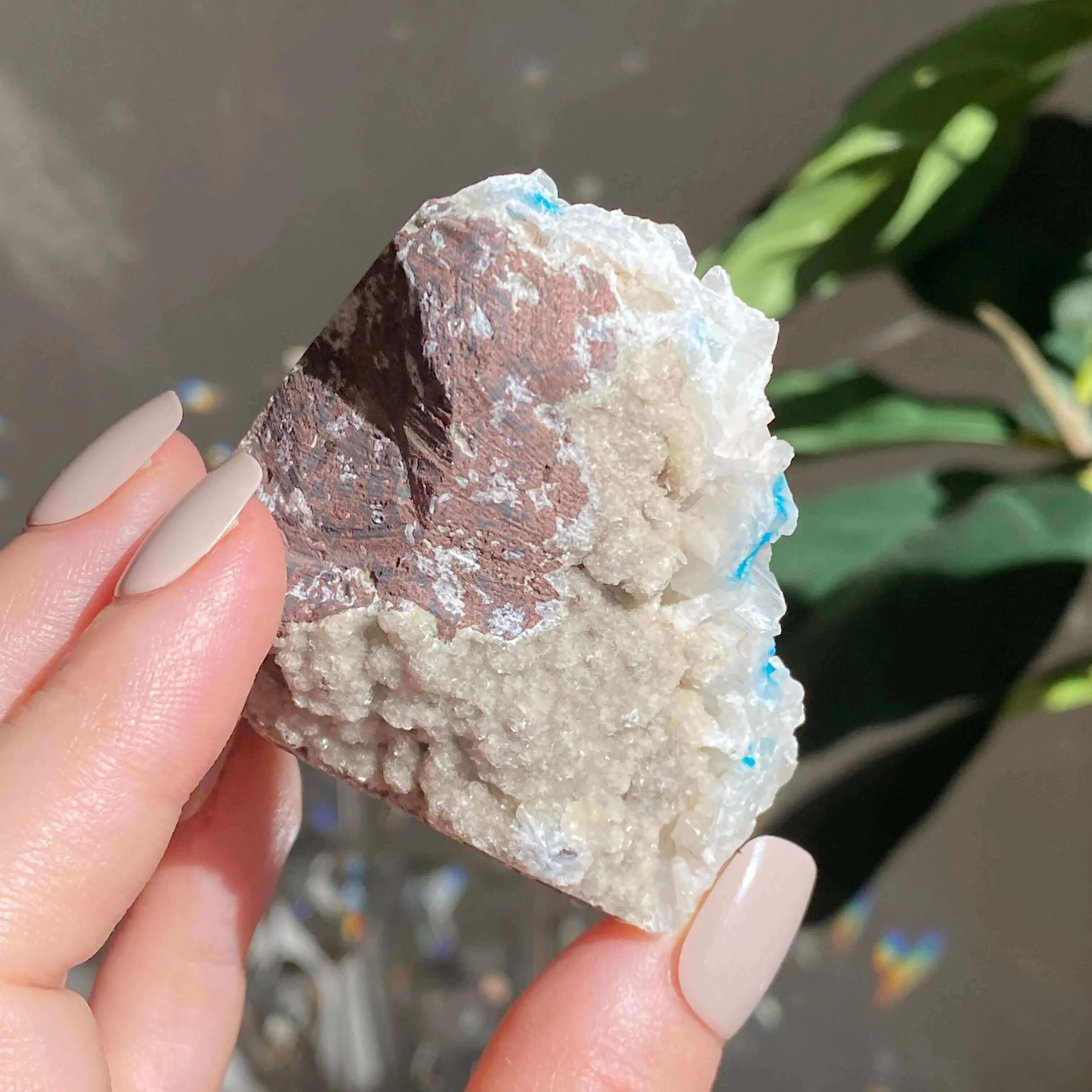 Cavansite and Stilbite Specimine Mooncat Crystals