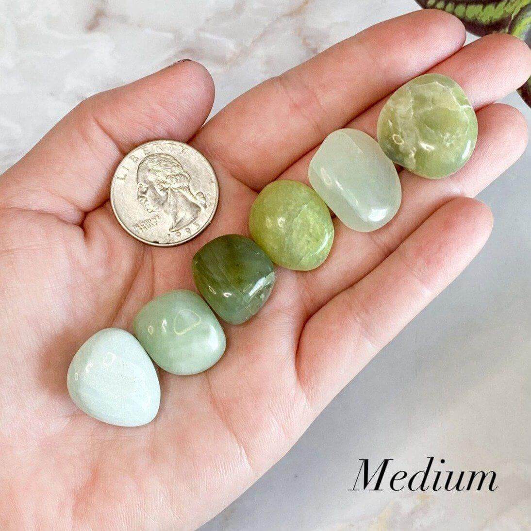 Chinese Jade Tumbles for Prosperity and Harmony Mooncat Crystals