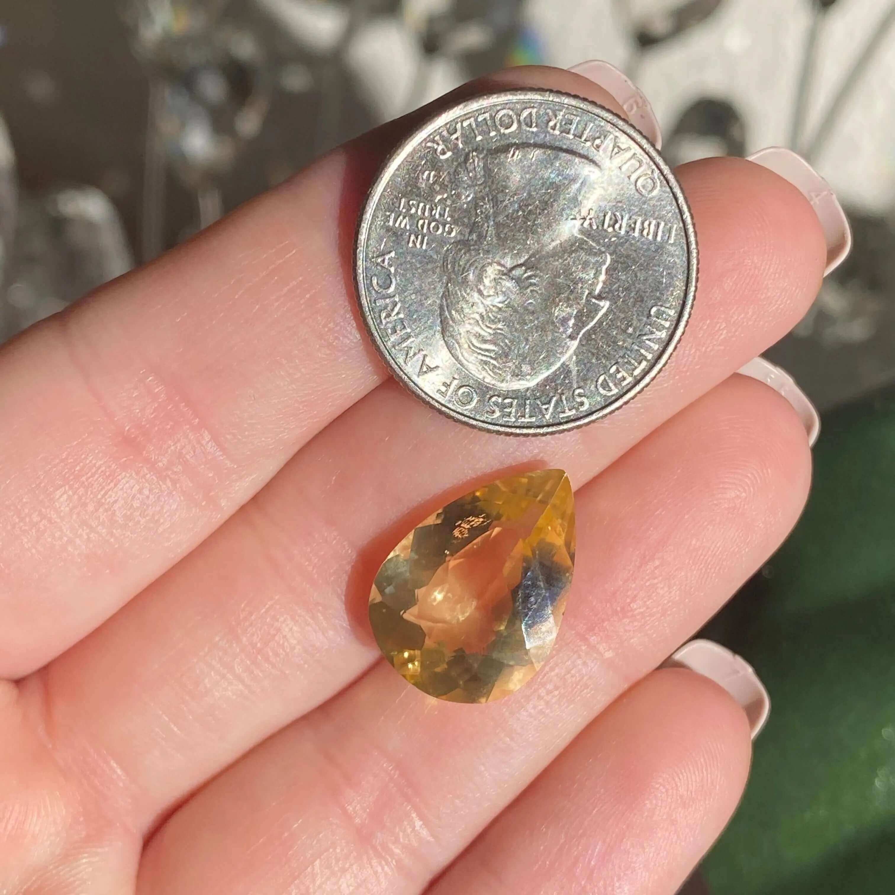 Faceted Natural Citrine for Wealth and Success | Stock B Mooncat Crystals