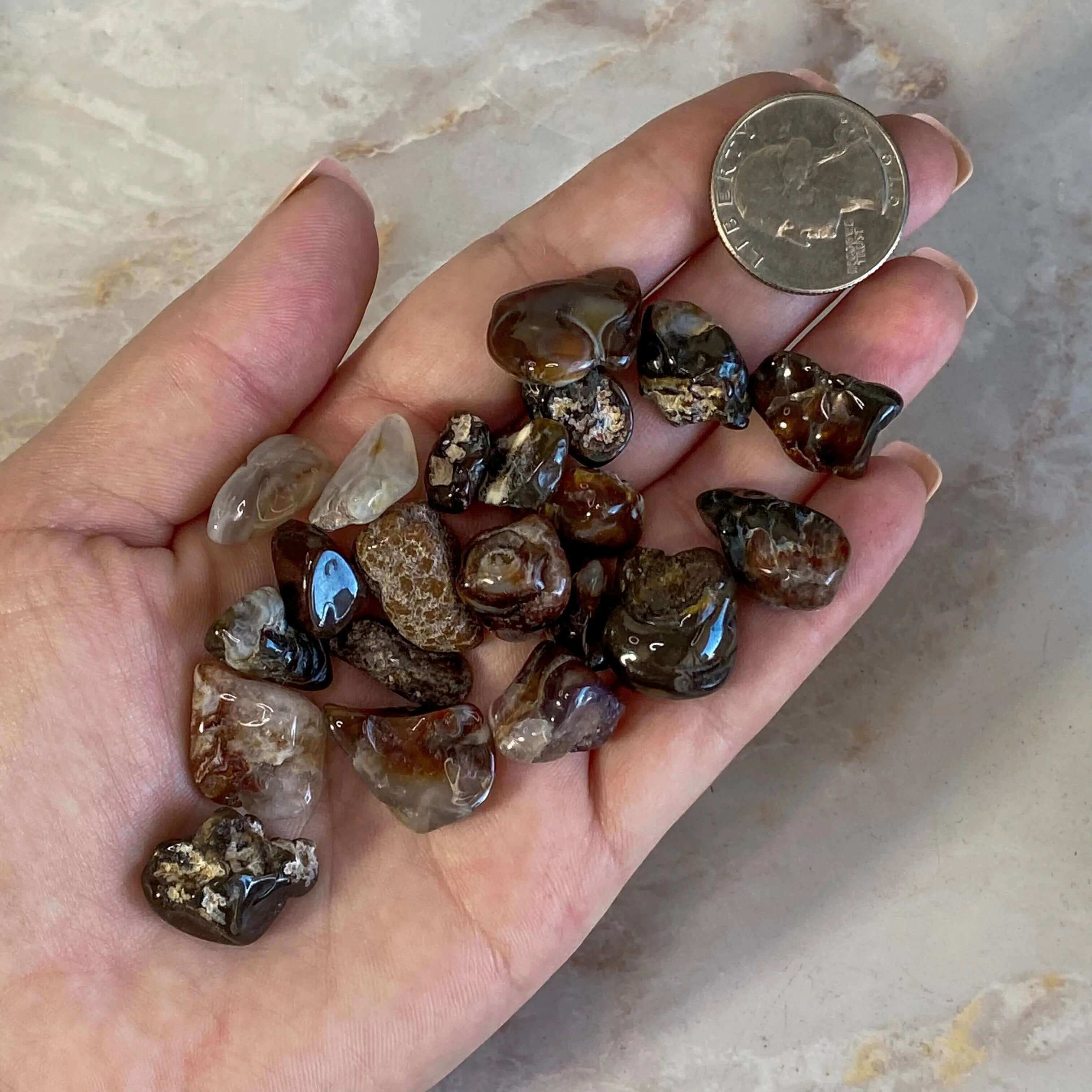 Fire Agate Tumbles | 50 Gram Lot Mooncat Crystals