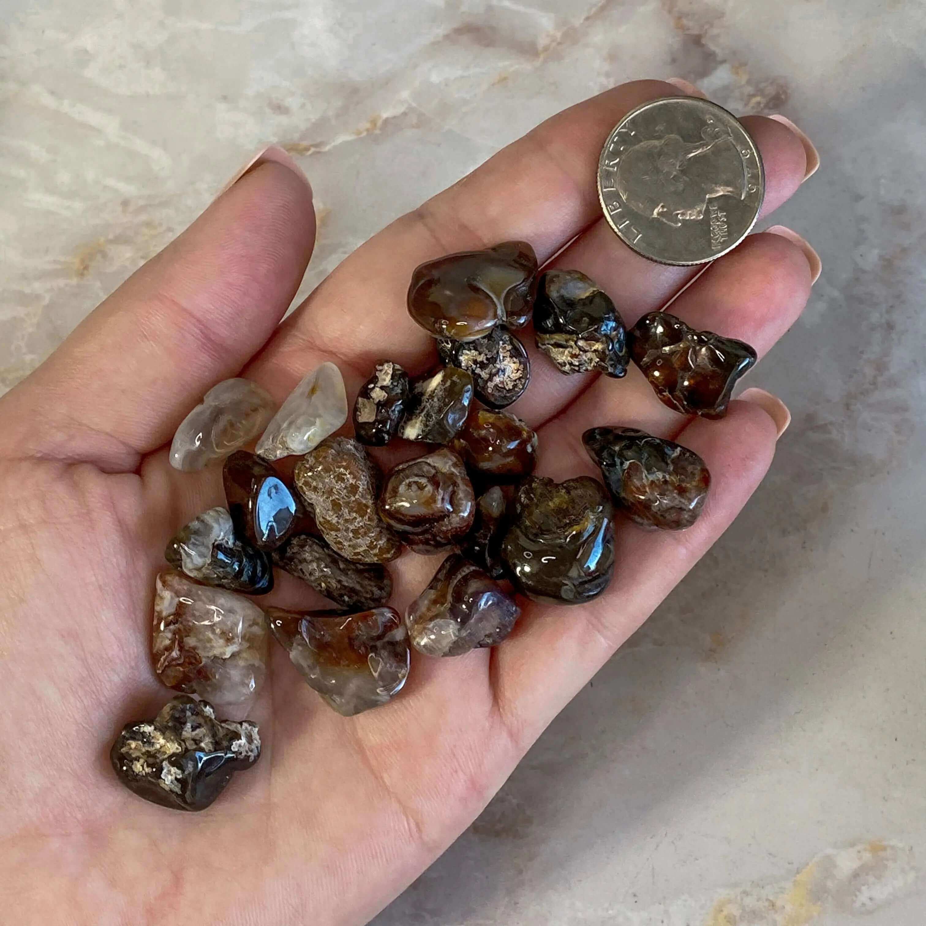 Fire Agate Tumbles | 50 Gram Lot Mooncat Crystals