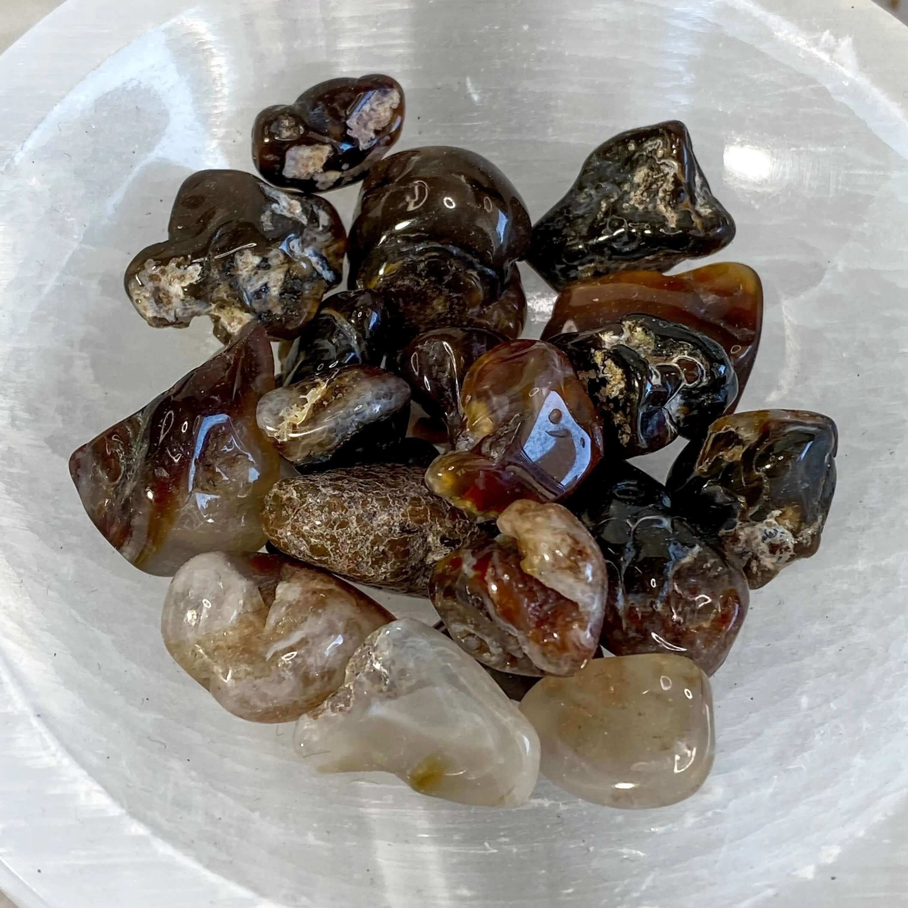 VITALITY, COURAGE, PROTECTION:: Fire Agate Tumbles | 50 Gram Lot