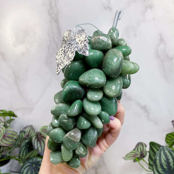 Green Aventurine Bunch of Grapes Mooncat Crystals