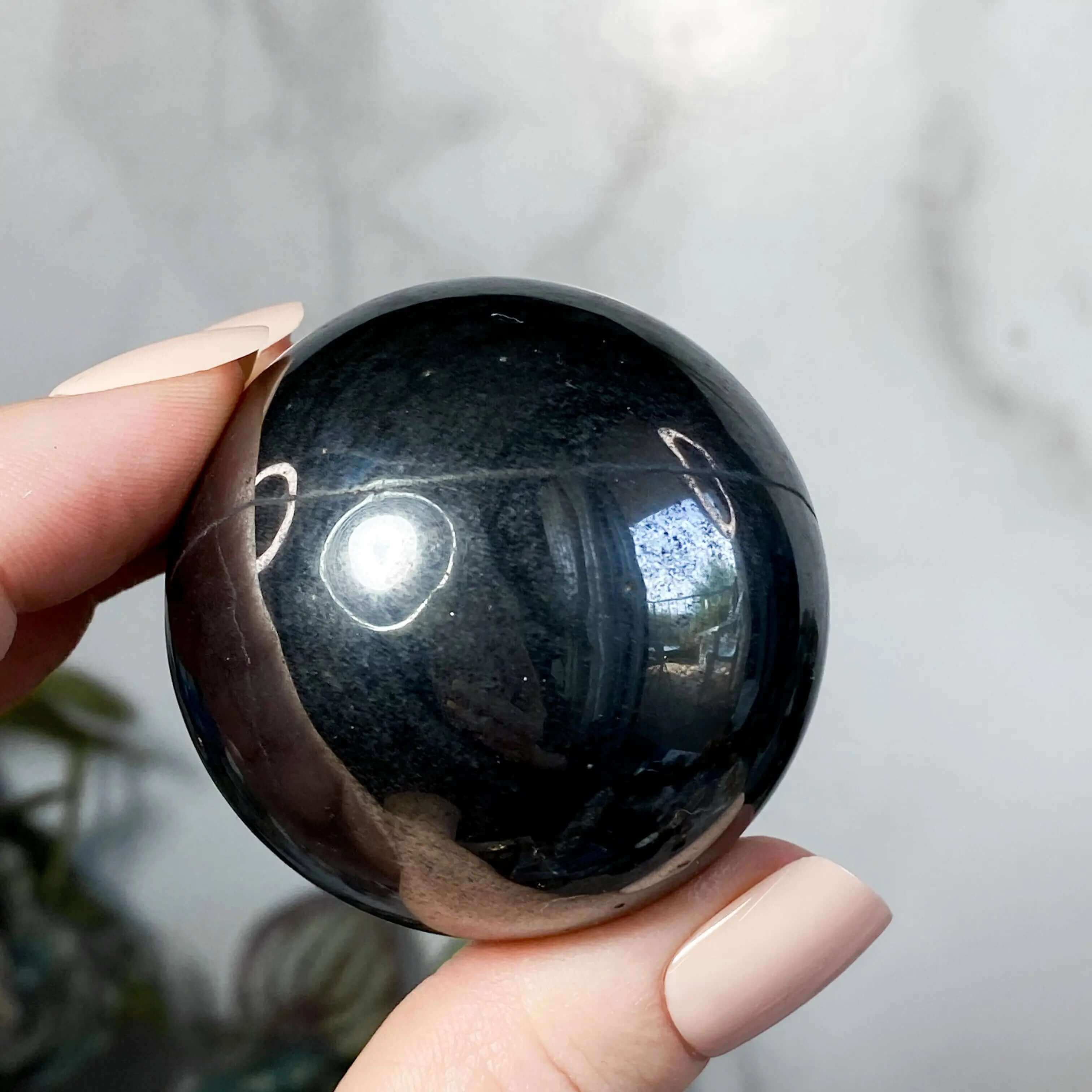 Hematite Sphere | Approx. 45mm Mooncat Crystals