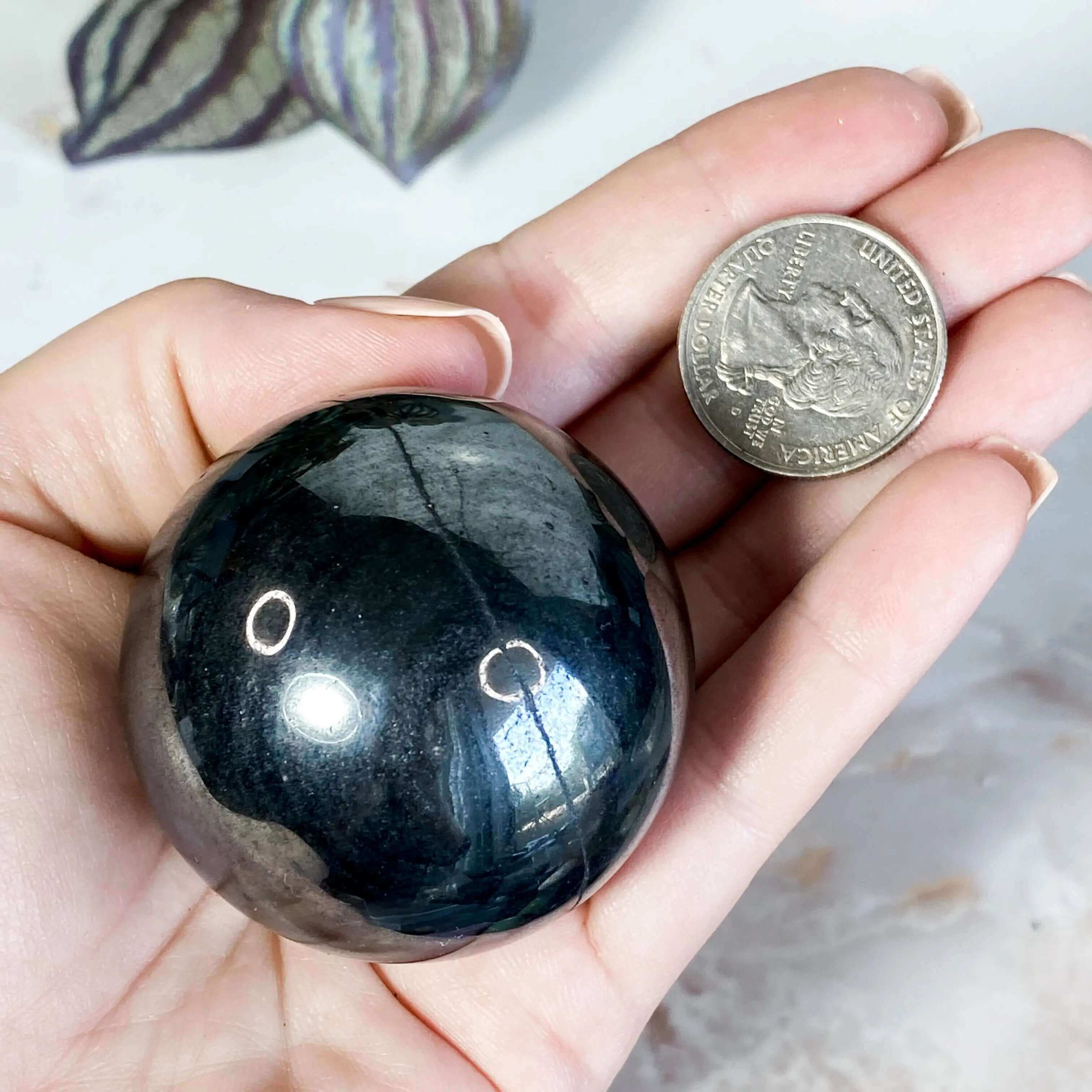 Hematite Sphere | Approx. 45mm Mooncat Crystals
