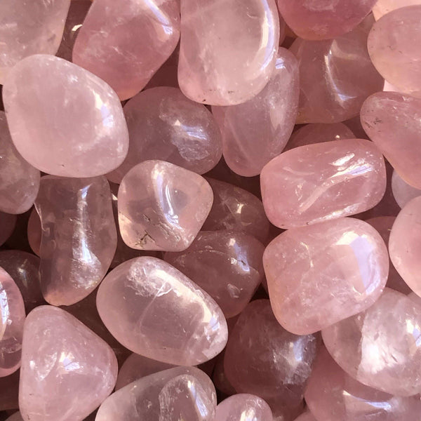 High Quality Rose Quartz Tumbles - Medium | Lot of 4 Mooncat Crystals