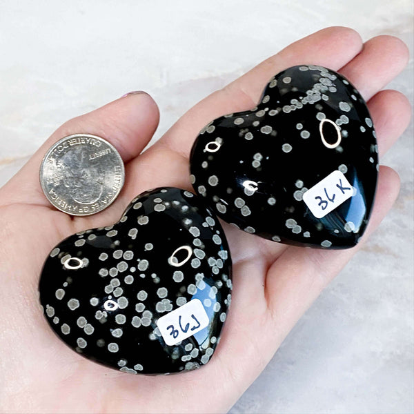 Snowflake Obsidian Heart | You Choose JK Mooncat Crystals