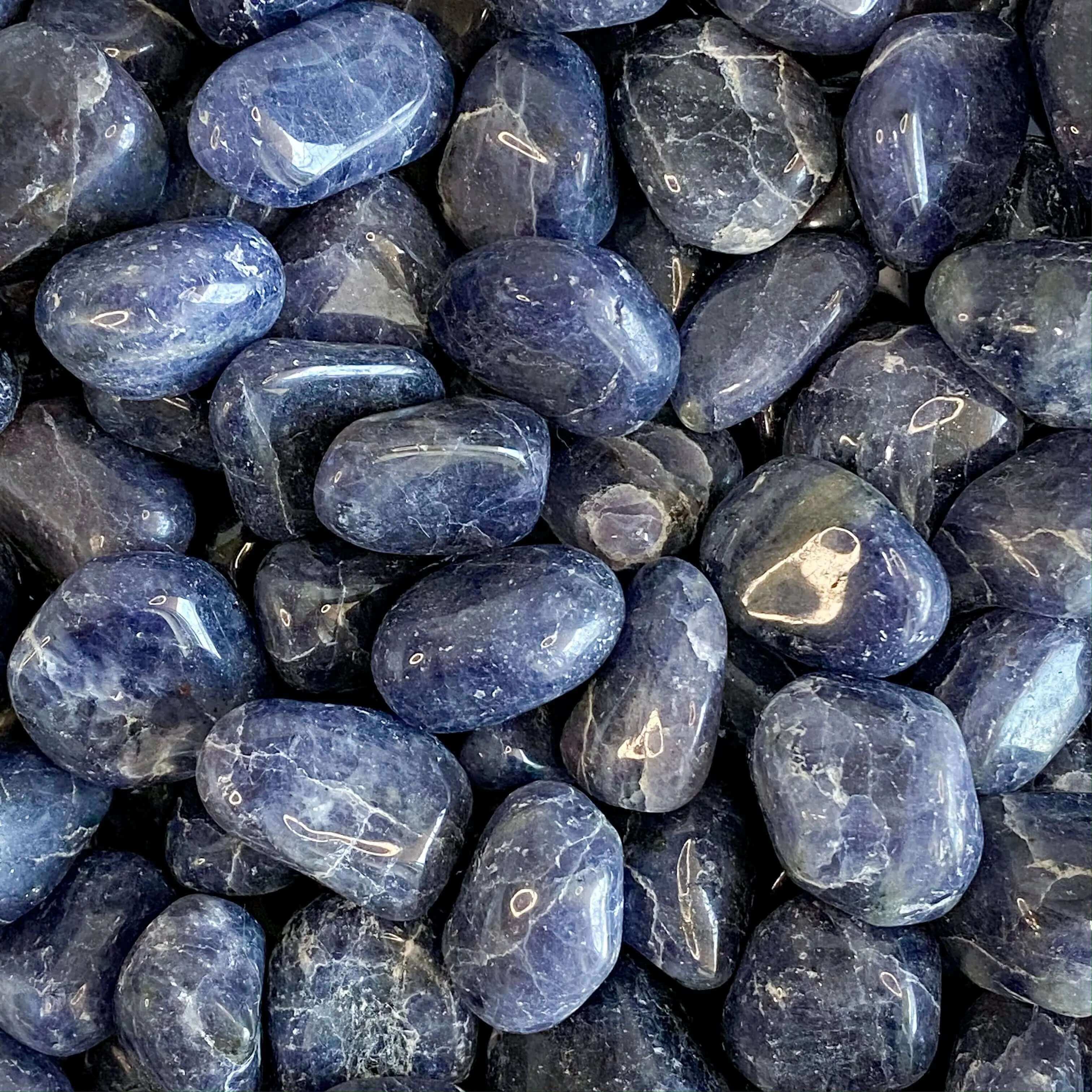 Iolite Tumbles for Vision and Truth | Set of 2 Mooncat Crystals