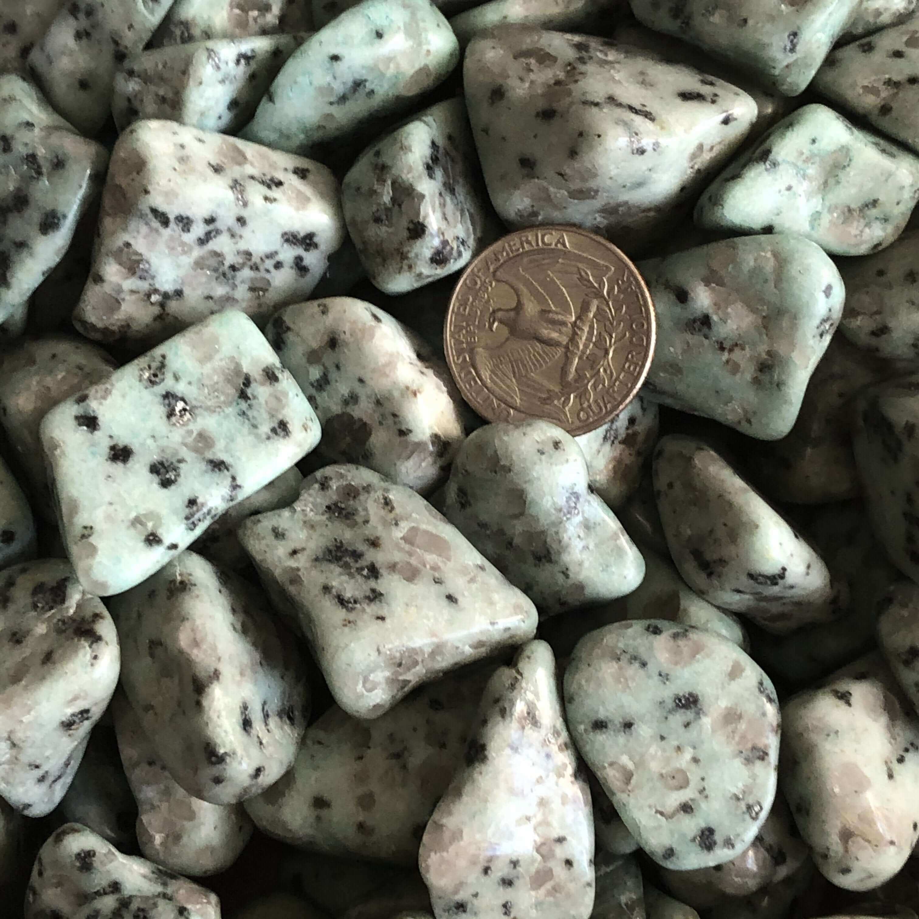 Kiwi Jasper Tumbles | Set of 2 Mooncat Crystals
