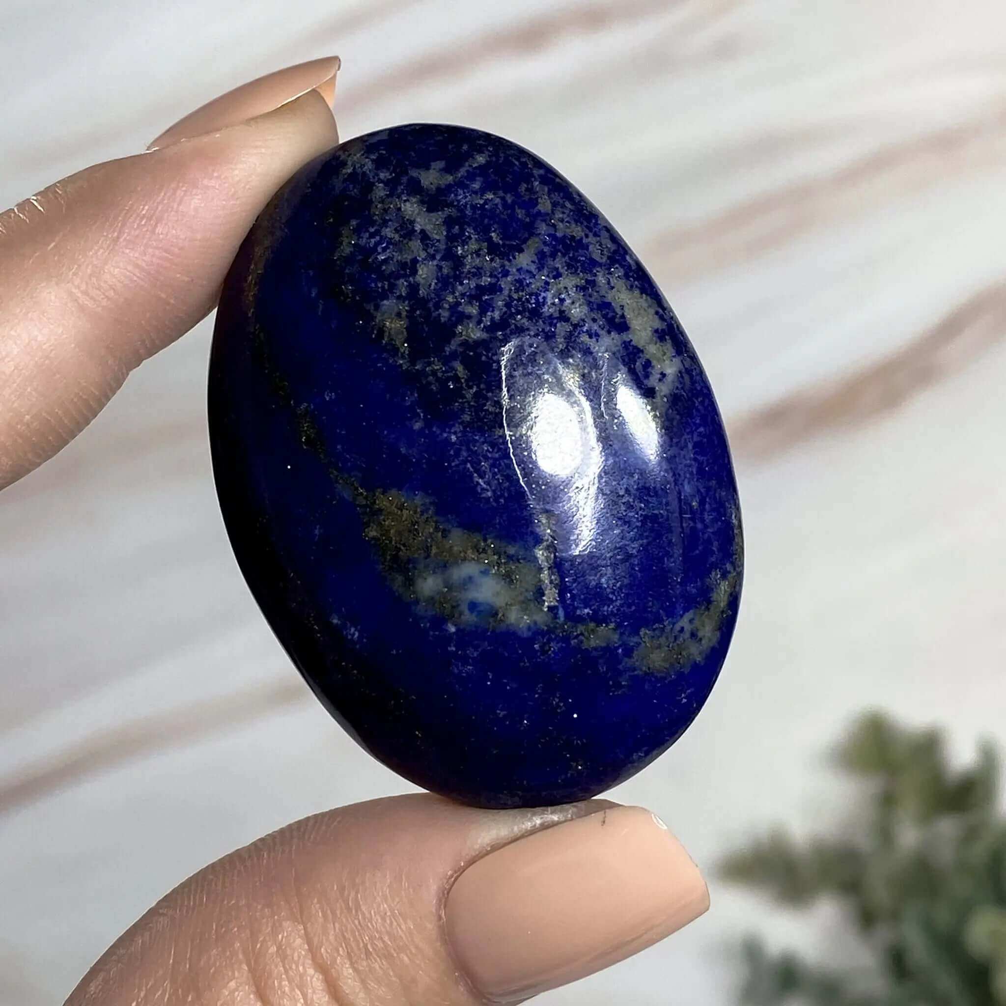 Lapis Lazuli Palm Stone  | Stock H Mooncat Crystals